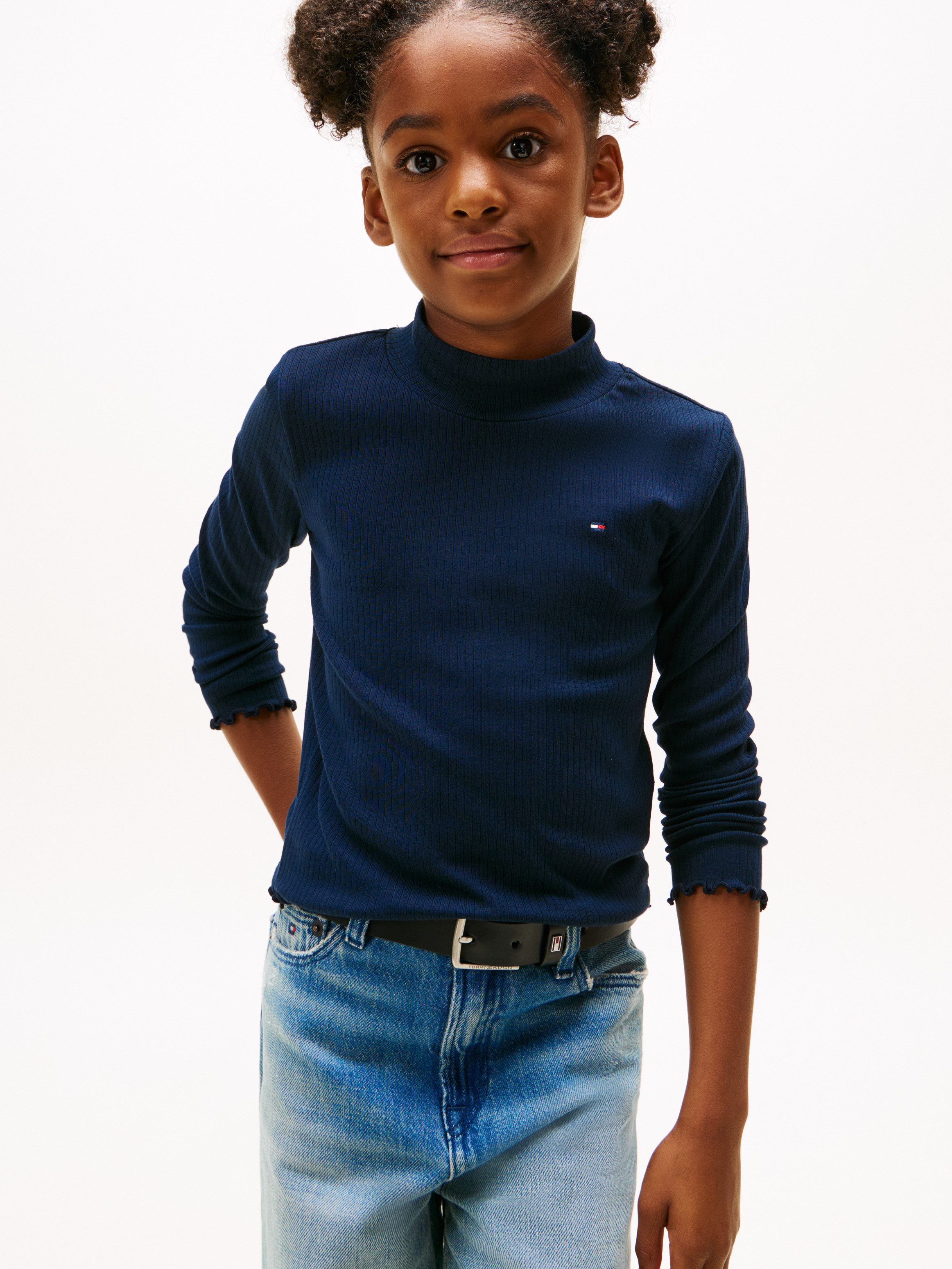 Tommy Hilfiger Langarmshirt MOCK NECK TOP LS Kinder bis 16 Jahre