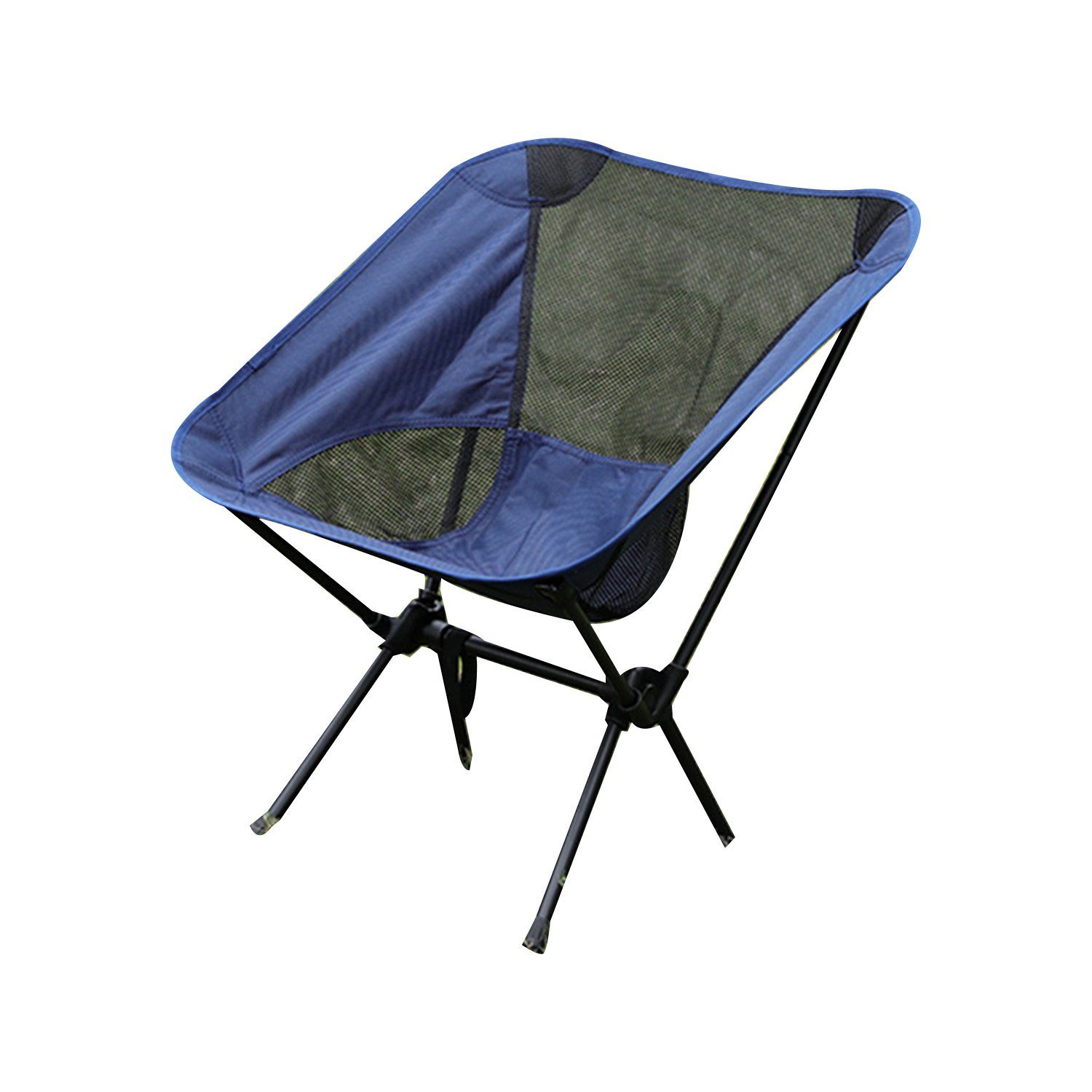 MAGICSHE Klappstuhl Camping Stuhl, ultra leichter Stuhl im Freien, Reise Stuhl, Faltbar, Tragfähigkeit 120 kg, Picknick, Outdoor Tibetisches Blau