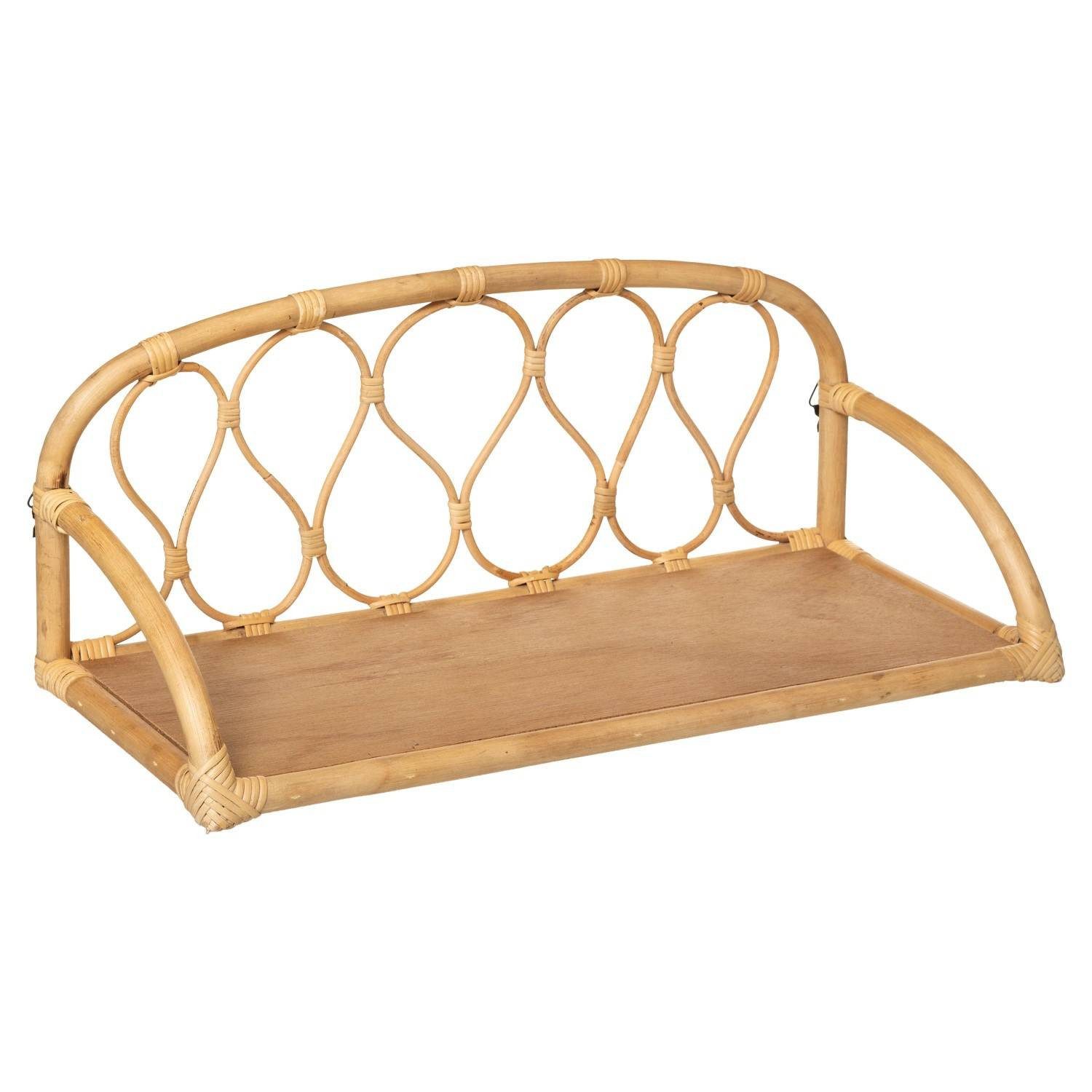 Atmosphera Créateur d'intérieur Wandregal Wandregal für Kinderzimmer, Hängeregal, 57 cm, Rattan