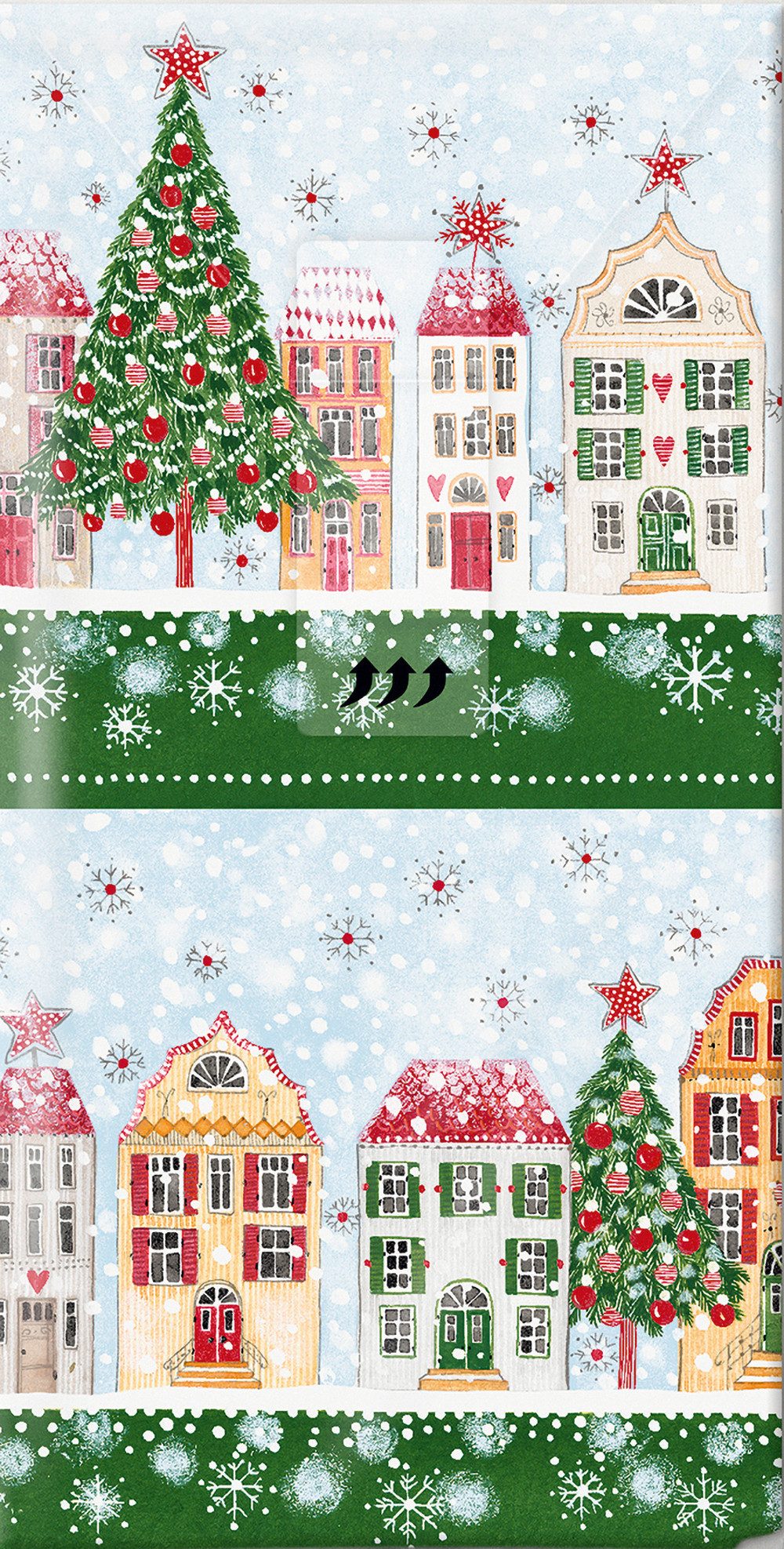 Paper+Design Papierserviette Christmas Town, (10 St), 10 Stück