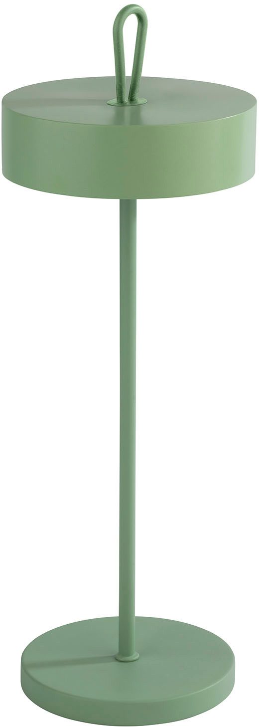 APS Tischleuchte CLEO, CCT - über Fernbedienung, LED fest integriert, warmweiß - kaltweiß, kabellose Leuchte, inkl. Fernbedienung, IP 54 Spritzwassergeschützt