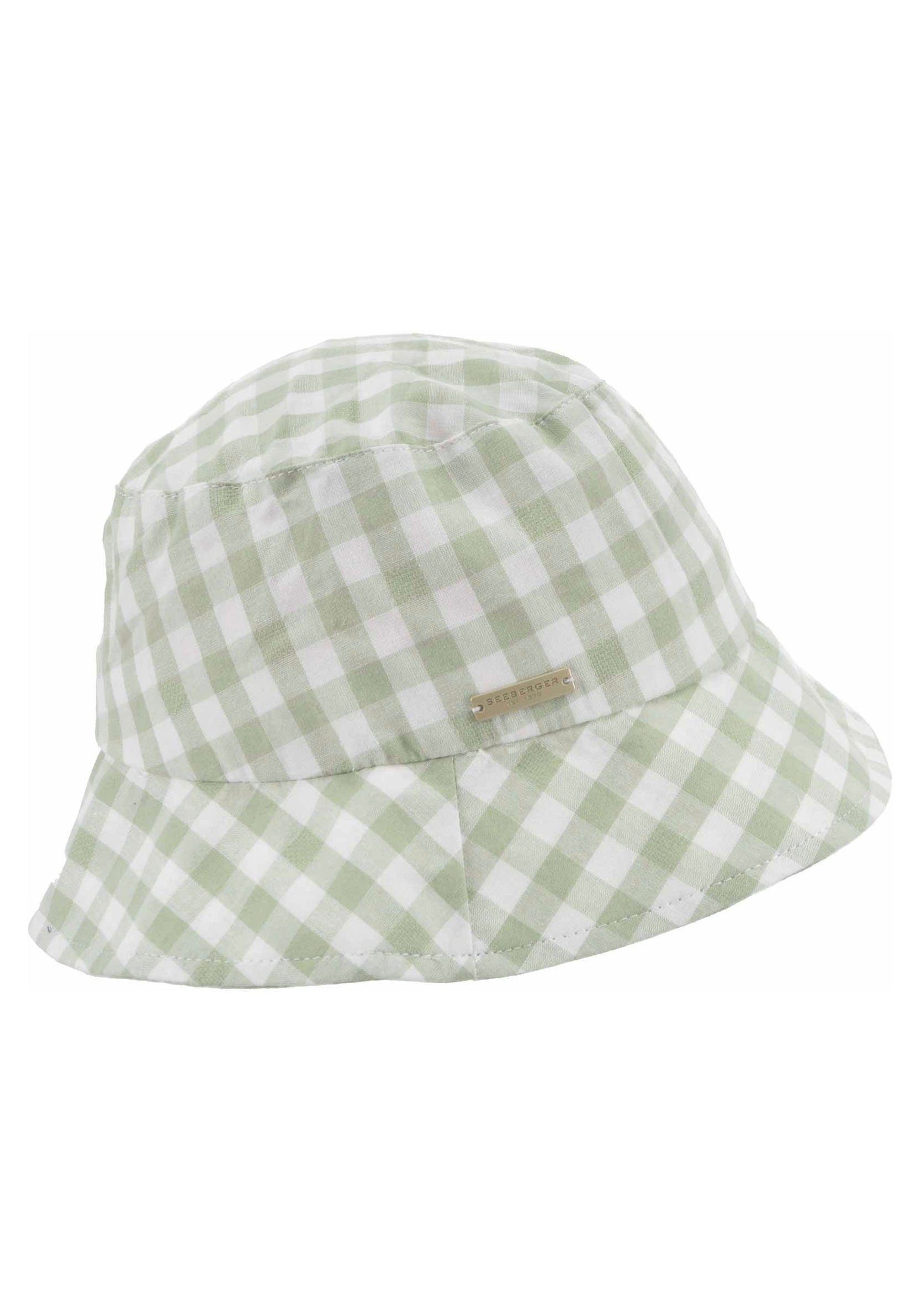 Bucket Seeberger Fischerhut weiß grün Hat