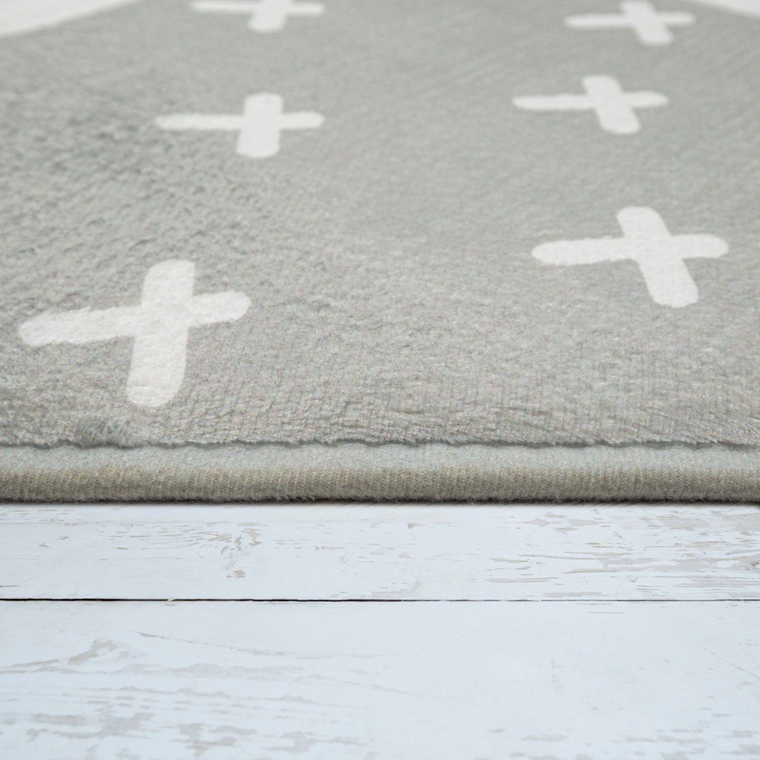 Paco Home Kinderteppich Chicos 554, rechteckig, Höhe: 2 mm, Flachgewebe, mit Schriftzug & Regenbogen oder Sternen, Pastell-Farben