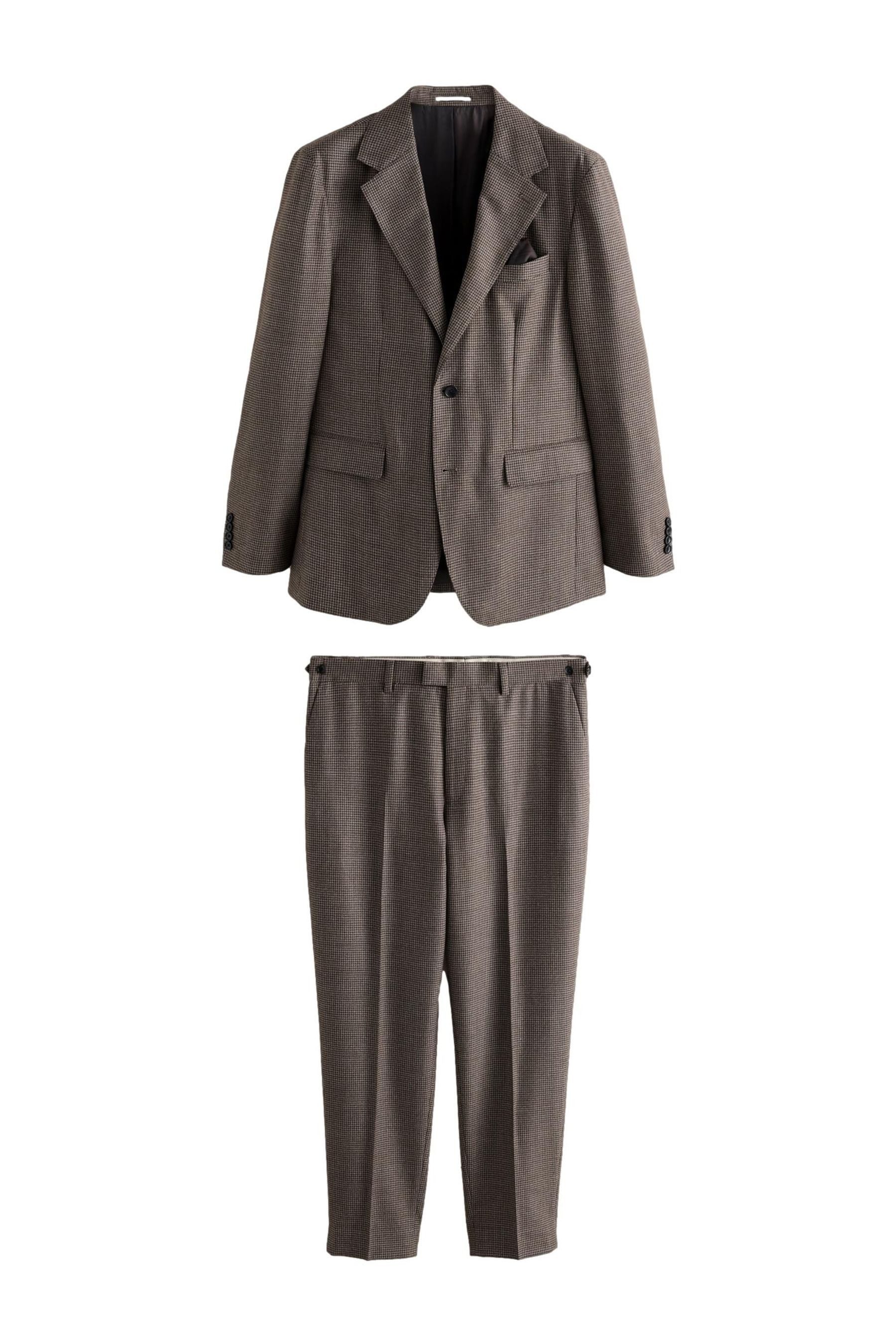 Anzughose Tailored Fit Anzughose mit Hahnentrittstruktur