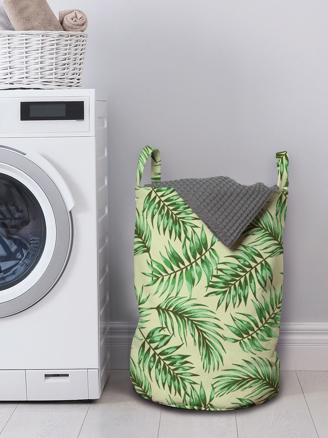 Griffen Luau Abakuhaus Exotisch Wäschesäckchen Kordelzugverschluss Vibes Waschsalons, mit Wäschekorb für Dschungel-Laub