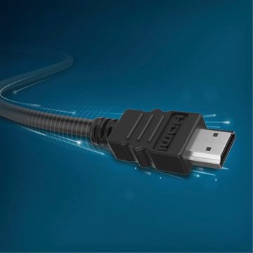 Hama High Speed HDMI-Kabel 1,5m Schwarz Video-Kabel, HDMI, (150 cm), 3D HD-TV Full-HD TV 1080p PC