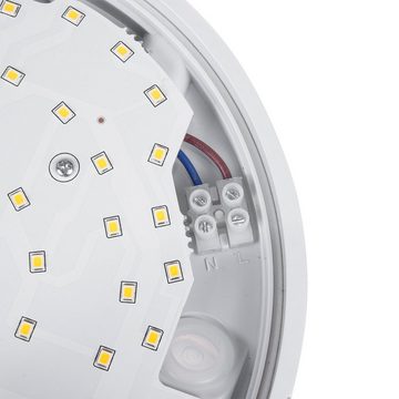 Maclean LED Deckenleuchte MCE291 W, LED-Wandlampe mit IR-Bewegungssensor u. Dämmerungsensor