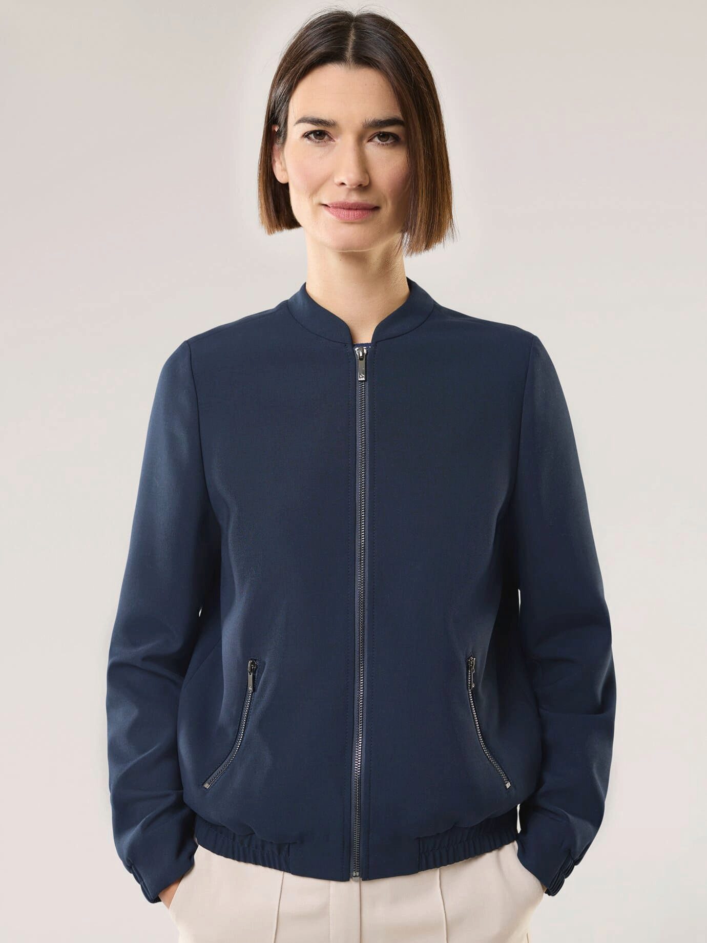 Walbusch Blouson Damen Kofferblouson Reverskragen, Reverskragen