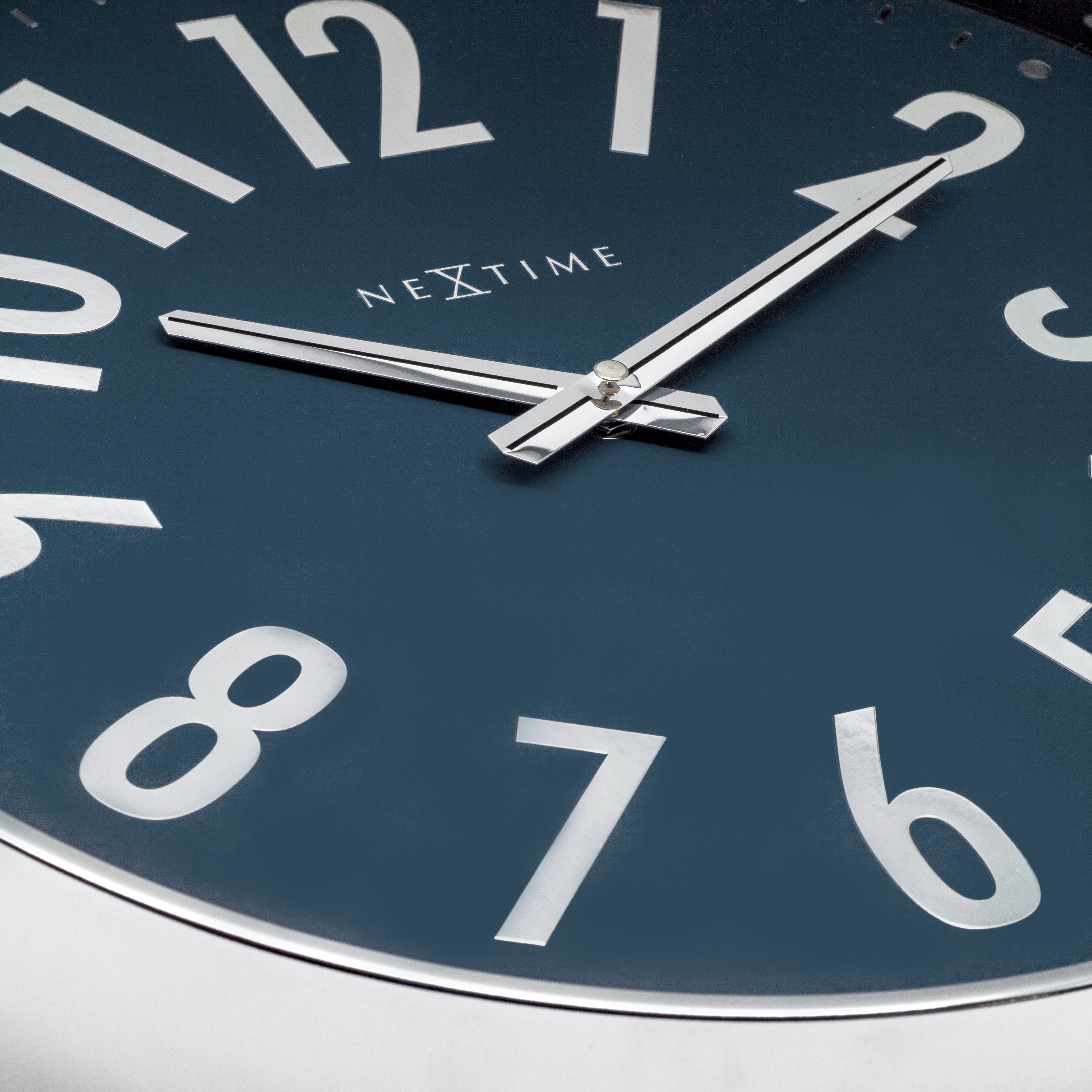 NEXTIME Wanduhr 3288 (geräuschlose Wanduhr aus Metall) günstig online kaufen