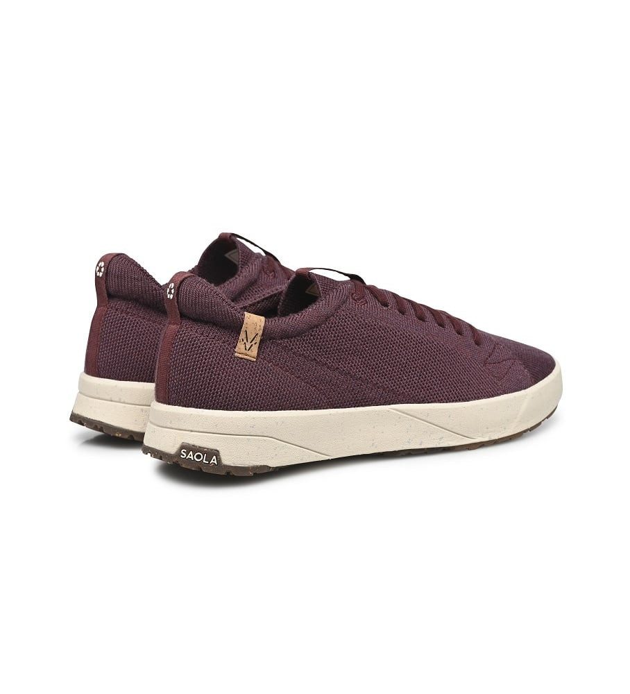 SAOLA Cannon Knit 2.0 Wool (Merinowolle) weinrot Damen Sneaker