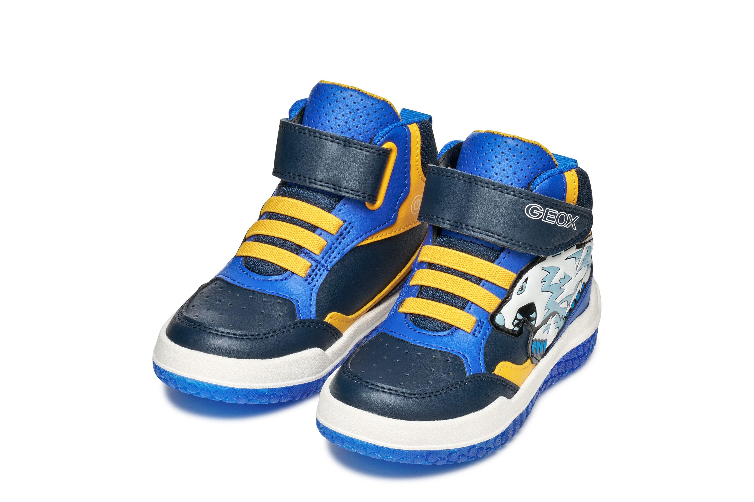 Geox J BUZZERLIGHT BOY Blinkschuh Кроссовки Schnürboots mit cooler Blinkfunktion, Größenschablone zum Download