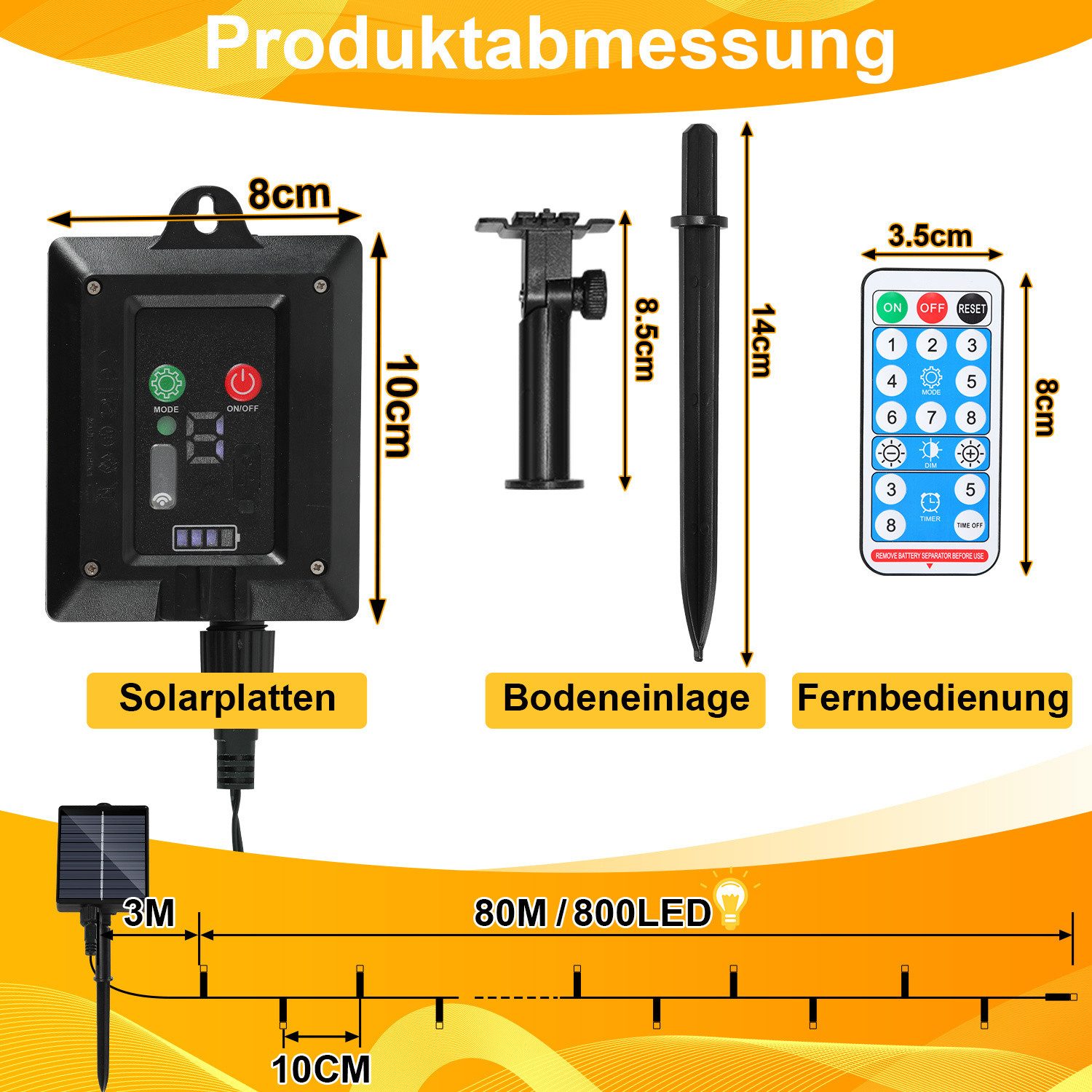 Clanmacy LED-Lichterkette LED Solar Lichterkette Solarleuchten Außen Weihna günstig online kaufen