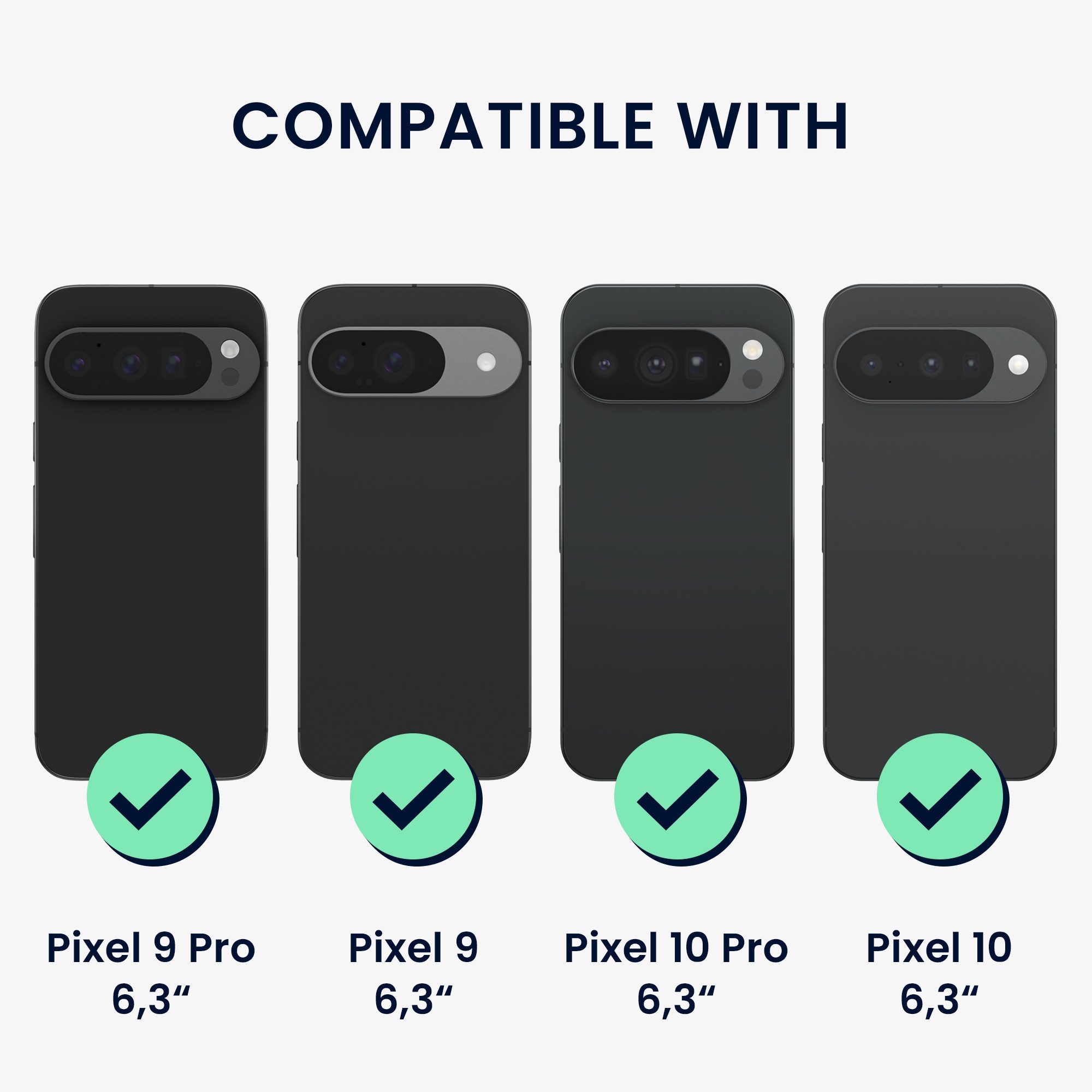 kwmobile Smartphone-Hülle Matt-transparente Hülle für Google Pixel 10 / Pixel 10 Pro / Pixel 9, Kickstand Hardcase kompatibel mit MagSafe - Schwarz Matt Transparent