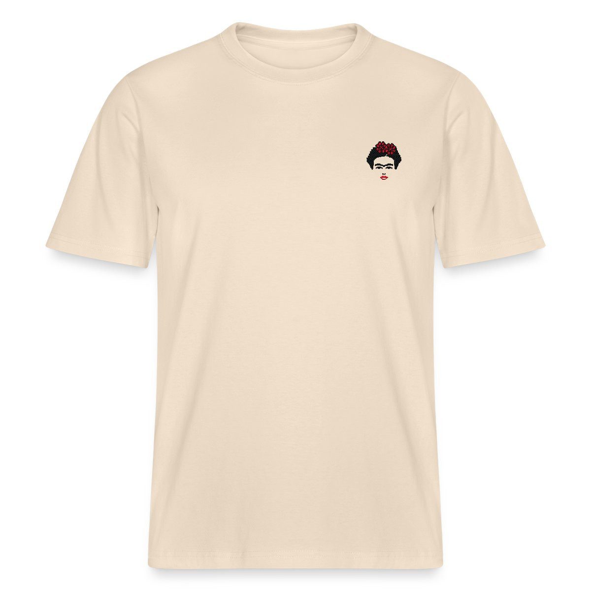 Spreadshirt T-Shirt Frida Kahlo Umriss Schwarz Und Rot Stick Relaxed Fit Unisex T-Shirt (1-tlg)