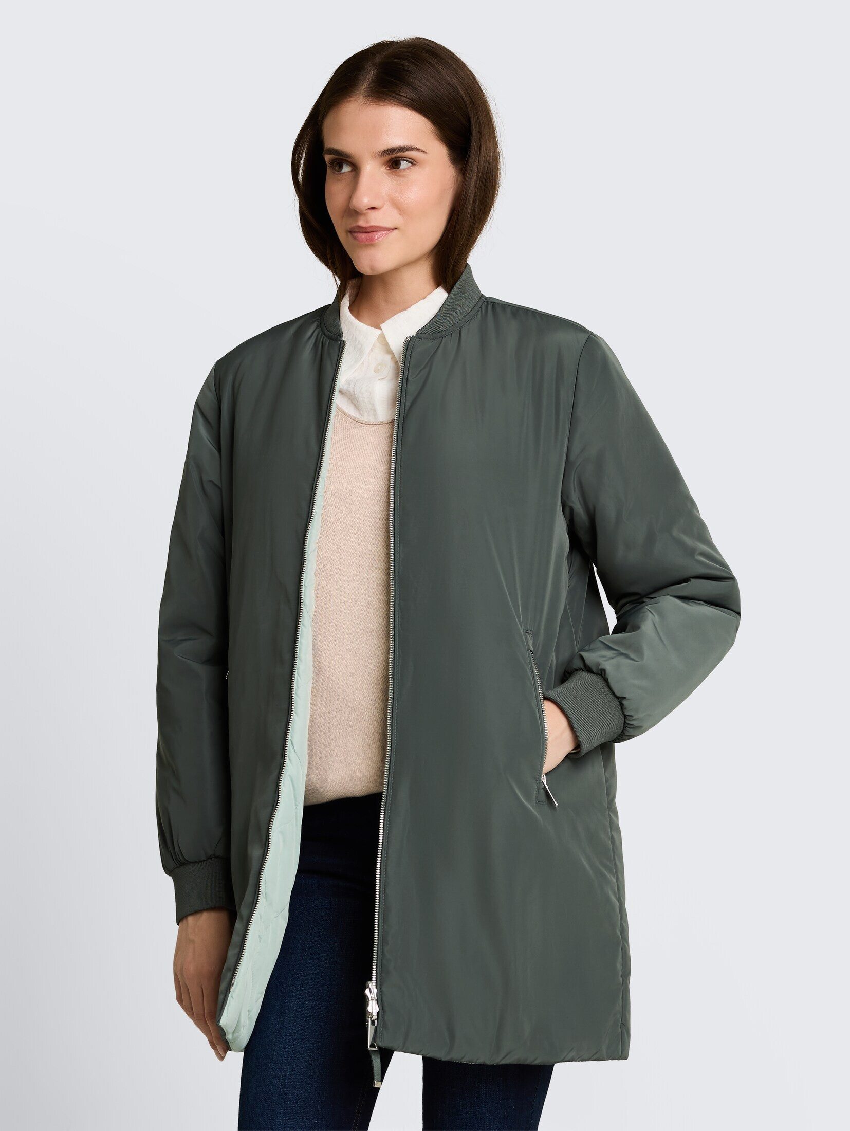TOM TAILOR Steppmantel Jacken 2-in-1 Wendejacke mit Bomberkragen