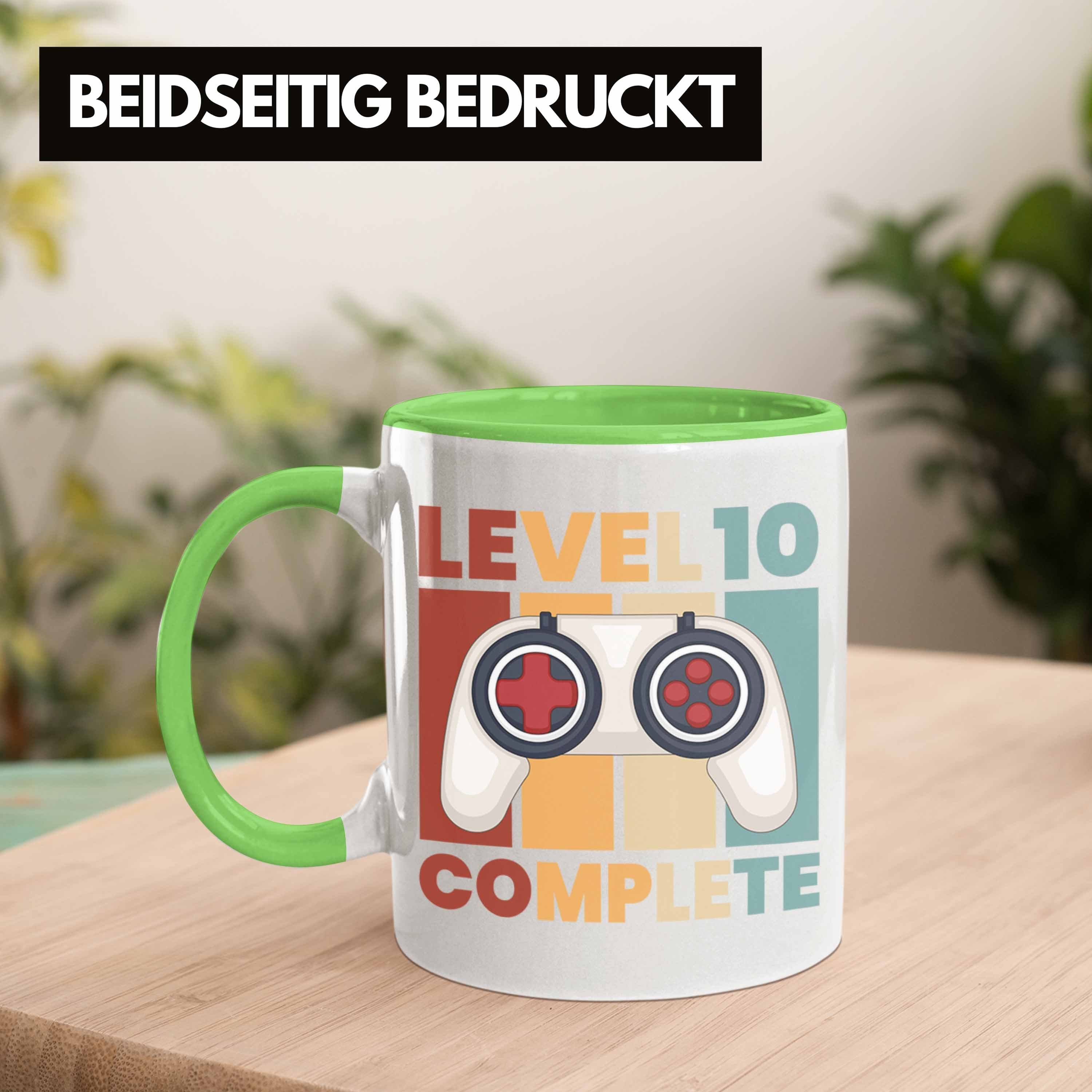 Tasse - Geburtstag Zocker Geschenk Trendation Geburtstagsgeschenk 10. Jungen Jungs Tasse Gamer Idee Jahre 10 Alt Grün Trendation