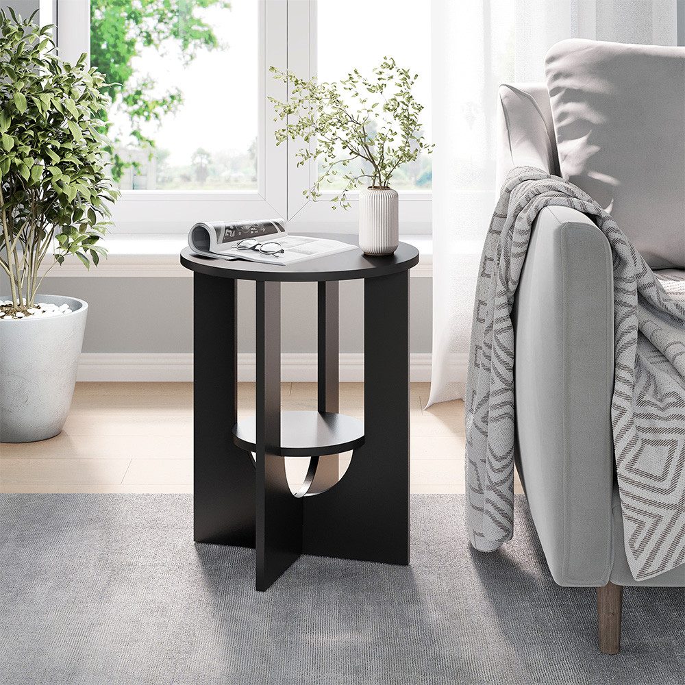 Vicco Couchtisch Vareo, Schwarz, 40 x 40 cm (1-St)