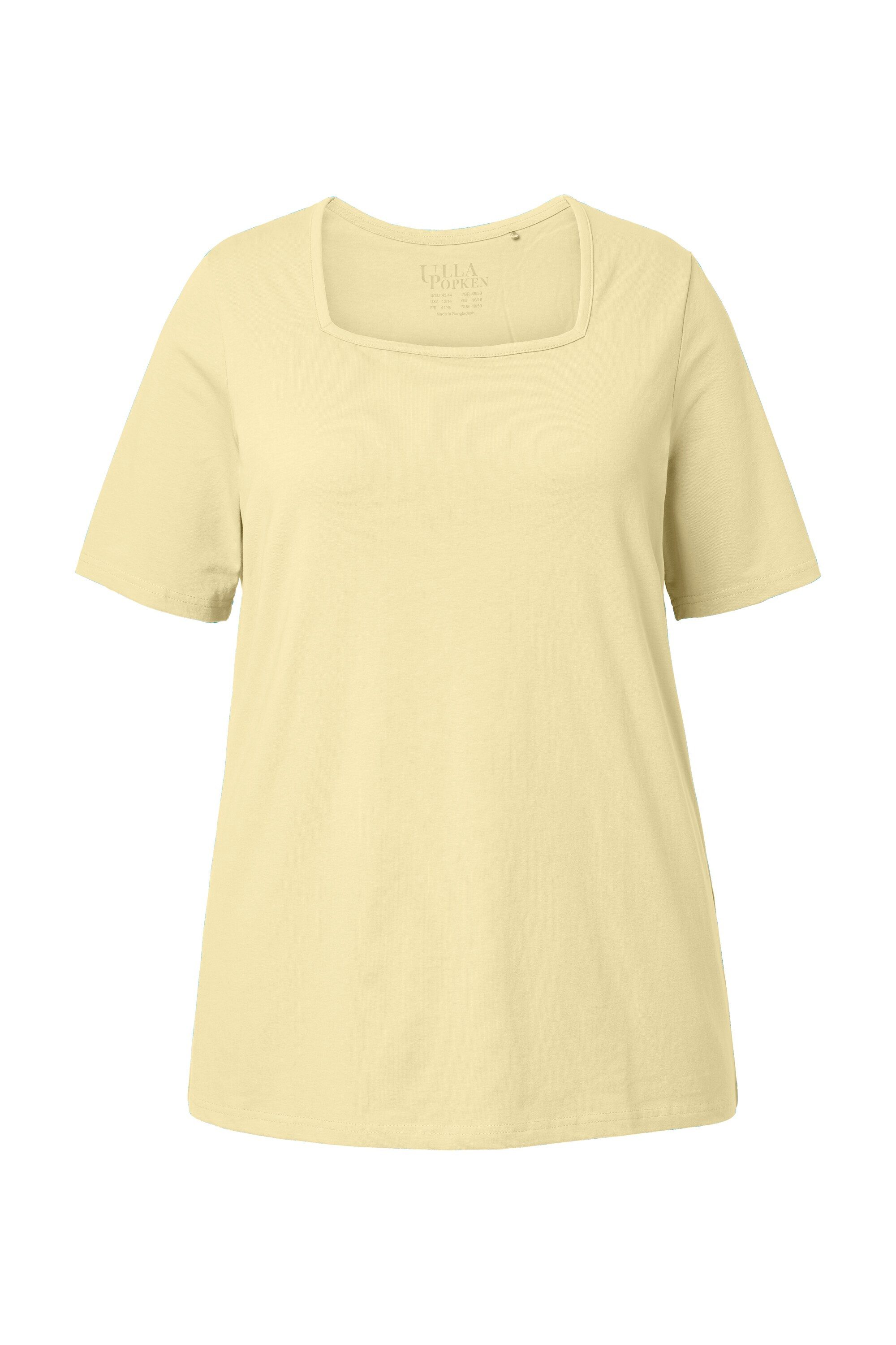 Ulla Popken T-Shirt T-Shirt A-Linie Carré-Ausschnitt Halbarm günstig online kaufen