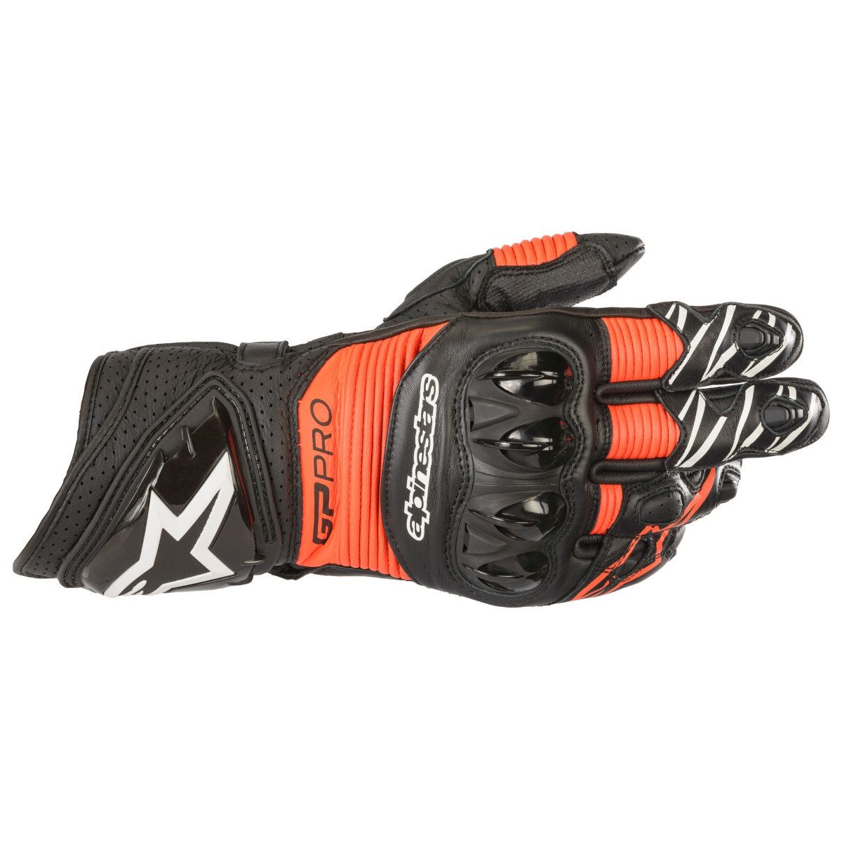 Motorradhandschuhe Alpinestars GP PRO R3 Handschuhe schwarz / fluo-rot
