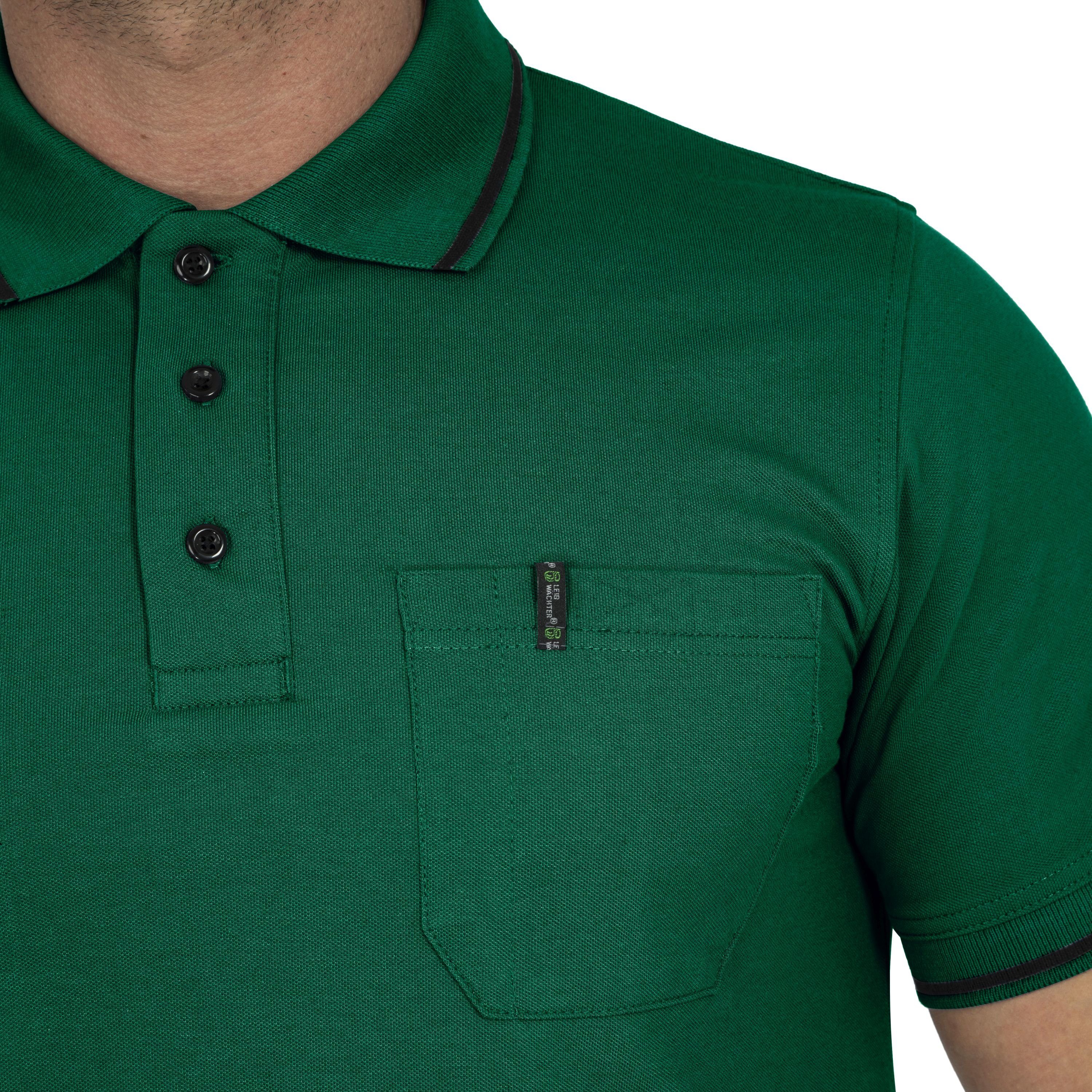Leibwächter Poloshirt Flex-Line Herren Poloshirt kurzarm, mit Brusttasche & Stifttasche (Bequeme Workwear, antibakterielle, Antigeruchs- und Antipilling-Ausrüst – Bild 3 von 5