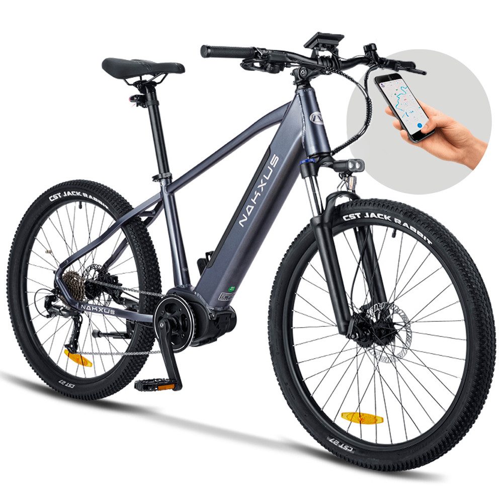 E-Bike Trekkingrad 27 Zoll Tekkingbike mit Mittelmotor mit hydraulischen Scheibenbremse
