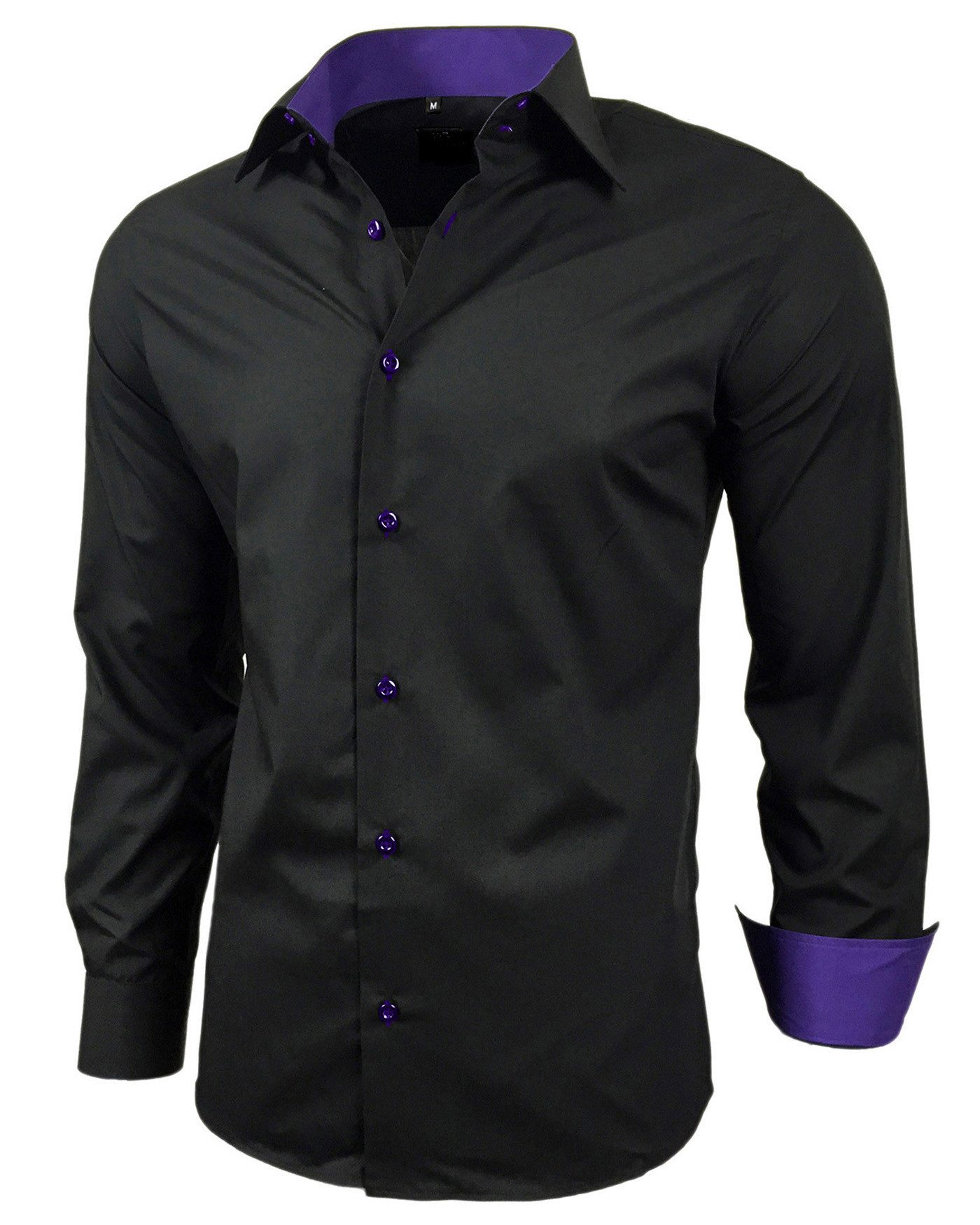 Baxboy Langarmhemd Kentkragen Businesshemd Slim Fit günstig online kaufen
