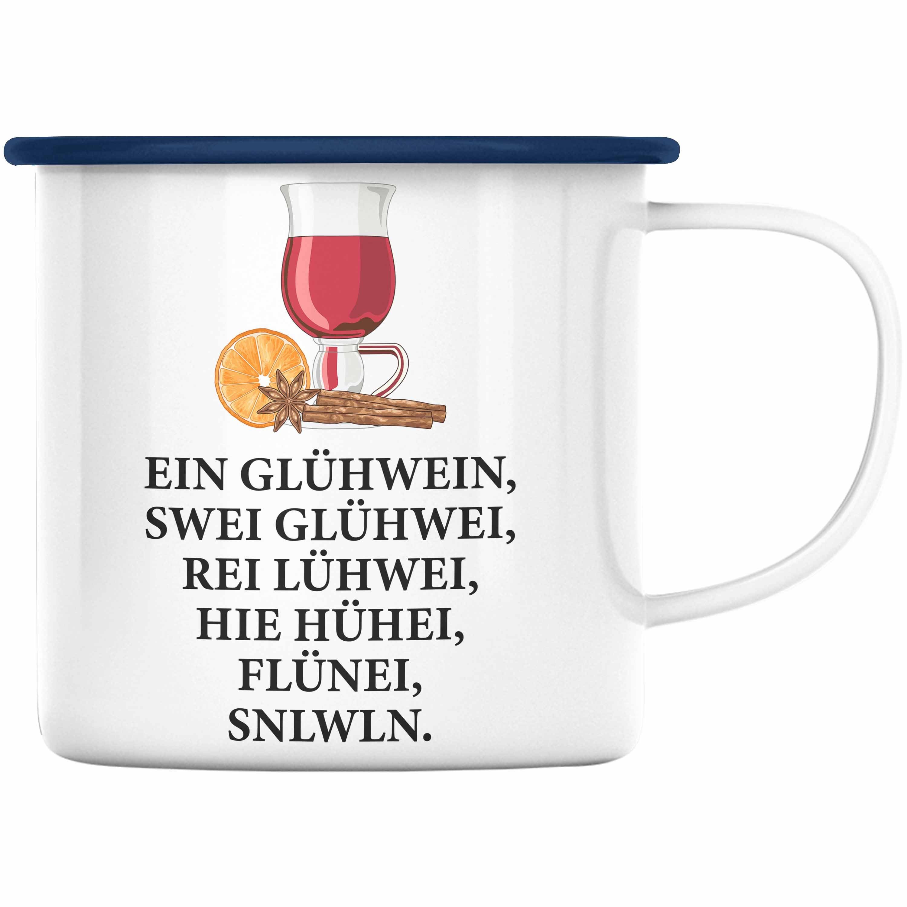 Trendation Thermotasse Trendation Ein Glühwein Emaille Tasse Lustig