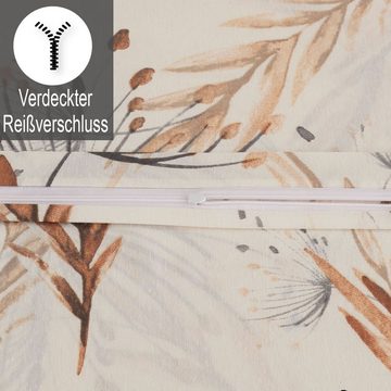 Bettwäsche, Buymax, Baumwollmischung, 2 teilig, Bettbezug-Set 155x220 cm Reißverschluss, 80% Baumwolle, 20% Polyester