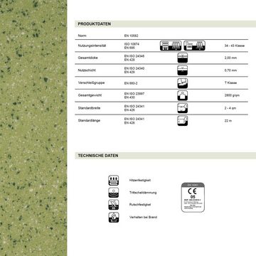 Kubus Vinylboden CV-Belag Marry 804, Fußbodenheizung geeignet, aus Vinyl, Private und gewerbliche Nutzung