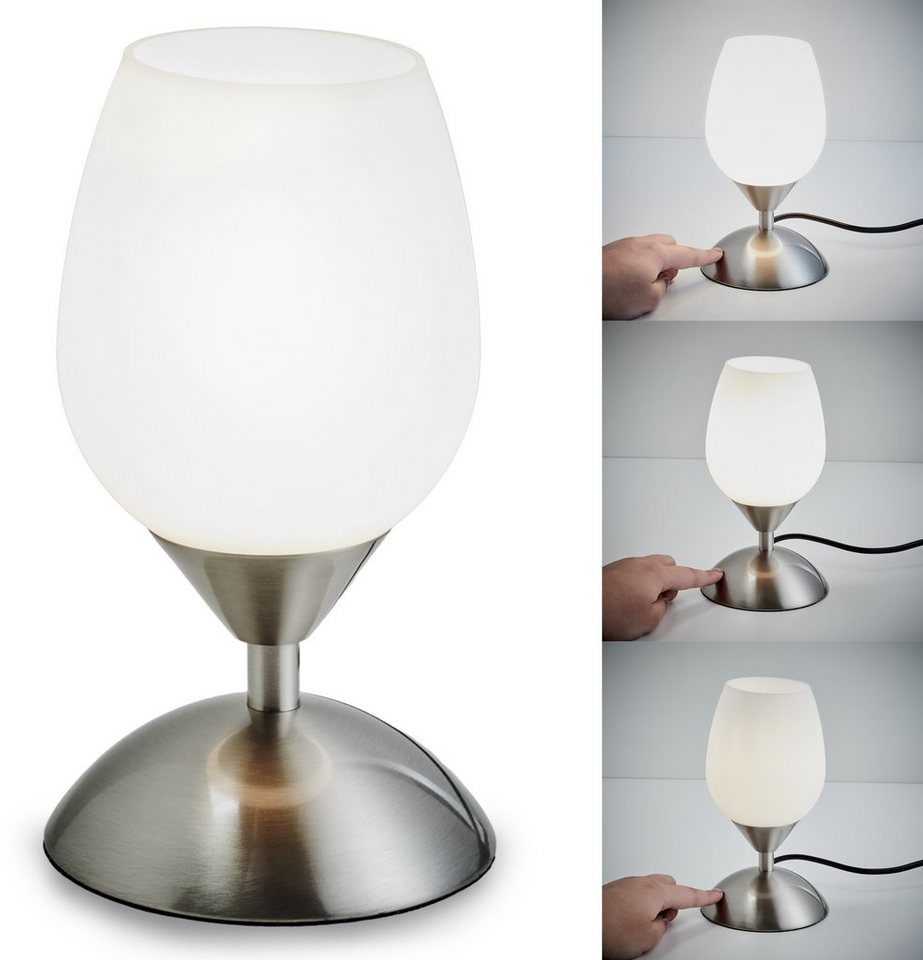 B.K.Licht Tischleuchte, Touchlampe dimmbar Nachttisch-Lampe Schreibtischlampe Wohnzimmerlampen E14-HomeTrends