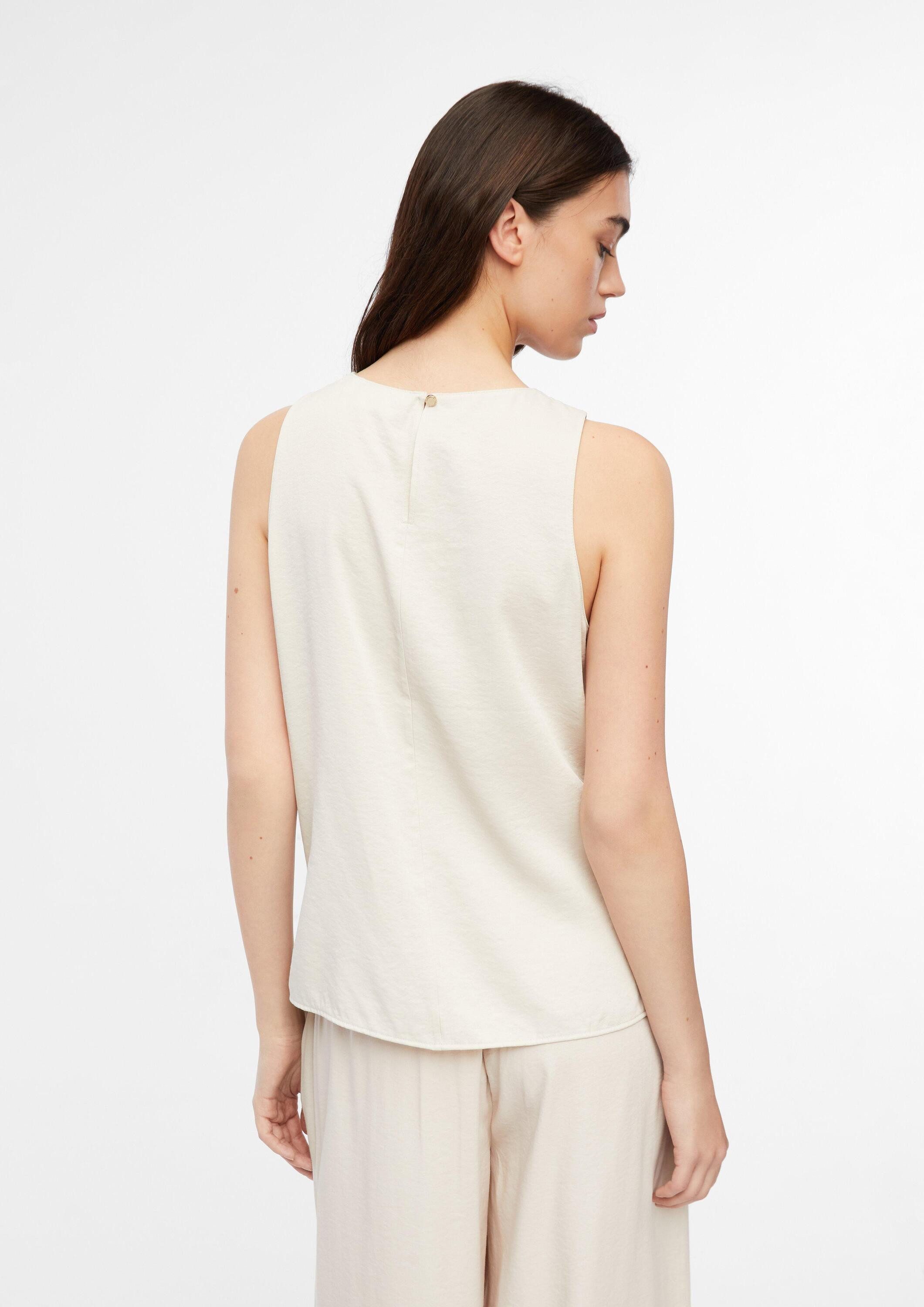 comma Blusentop Bluse Top aus Viskosemix mit Crinkle-Struktur