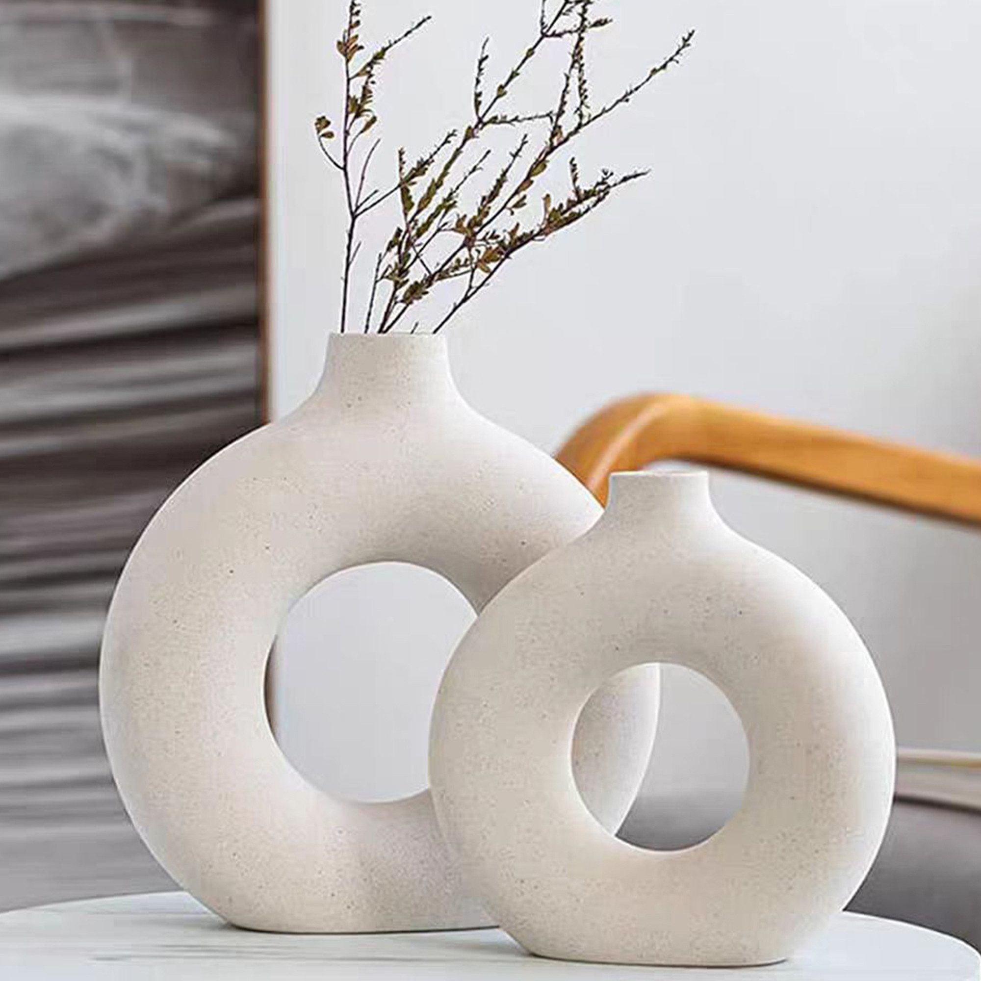 Masbekte Dekovase Keramik Vase, Matte Pampasgrasvase, günstig online kaufen