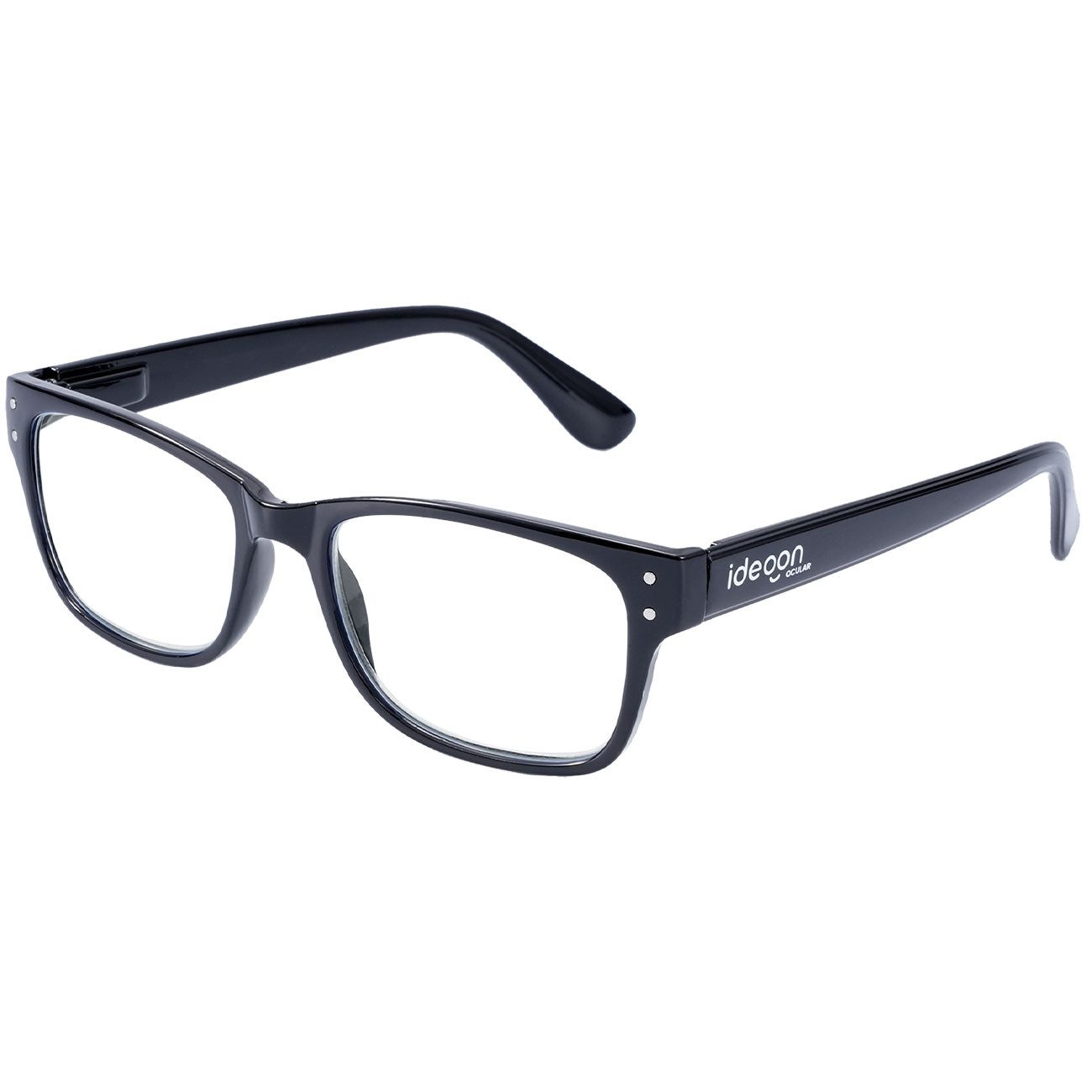 shop'n smile ideoon Lesehilfe Blaulichtfilter-Brille +3,0 PC- & Gaming-Brille für entspanntes Sehen, PC-Brille +3,0 Dioptrien: 40% Blaulichtfilter, UV 400 & flexibles Etui