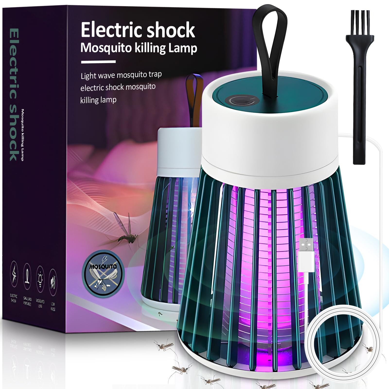 Insektenvernichter Elektrische Mückenfalle LED UV-Licht Insektenfalle Hochwirksam Tragbar