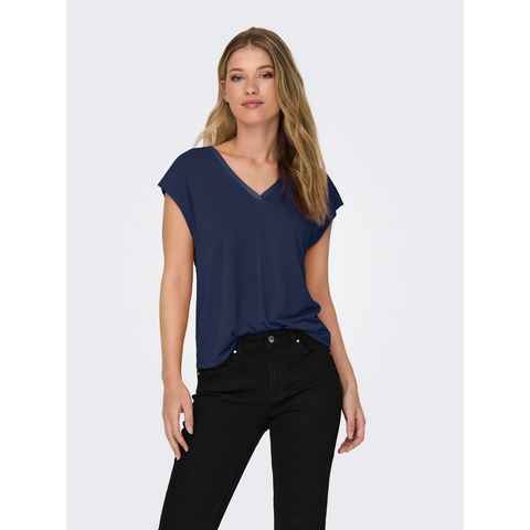 ONLY Kurzarmshirt ONLFREE LIFE S/S MODAL STITCH TOP JRS (BEZUG)