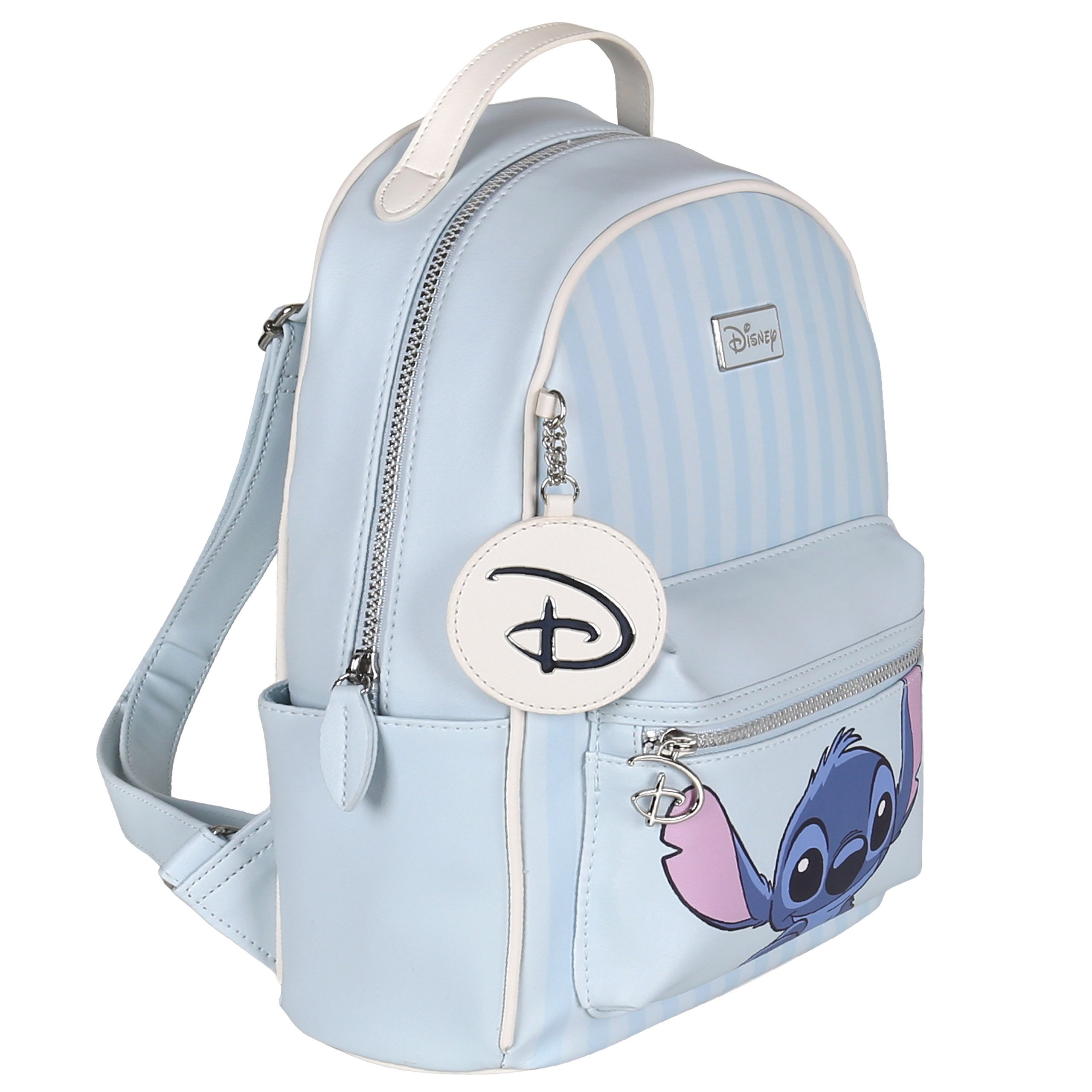 Disney Cityrucksack DISNEY Stitch Damen Rucksack Kunstleder geräumig 24 × 10 × 34 cm
