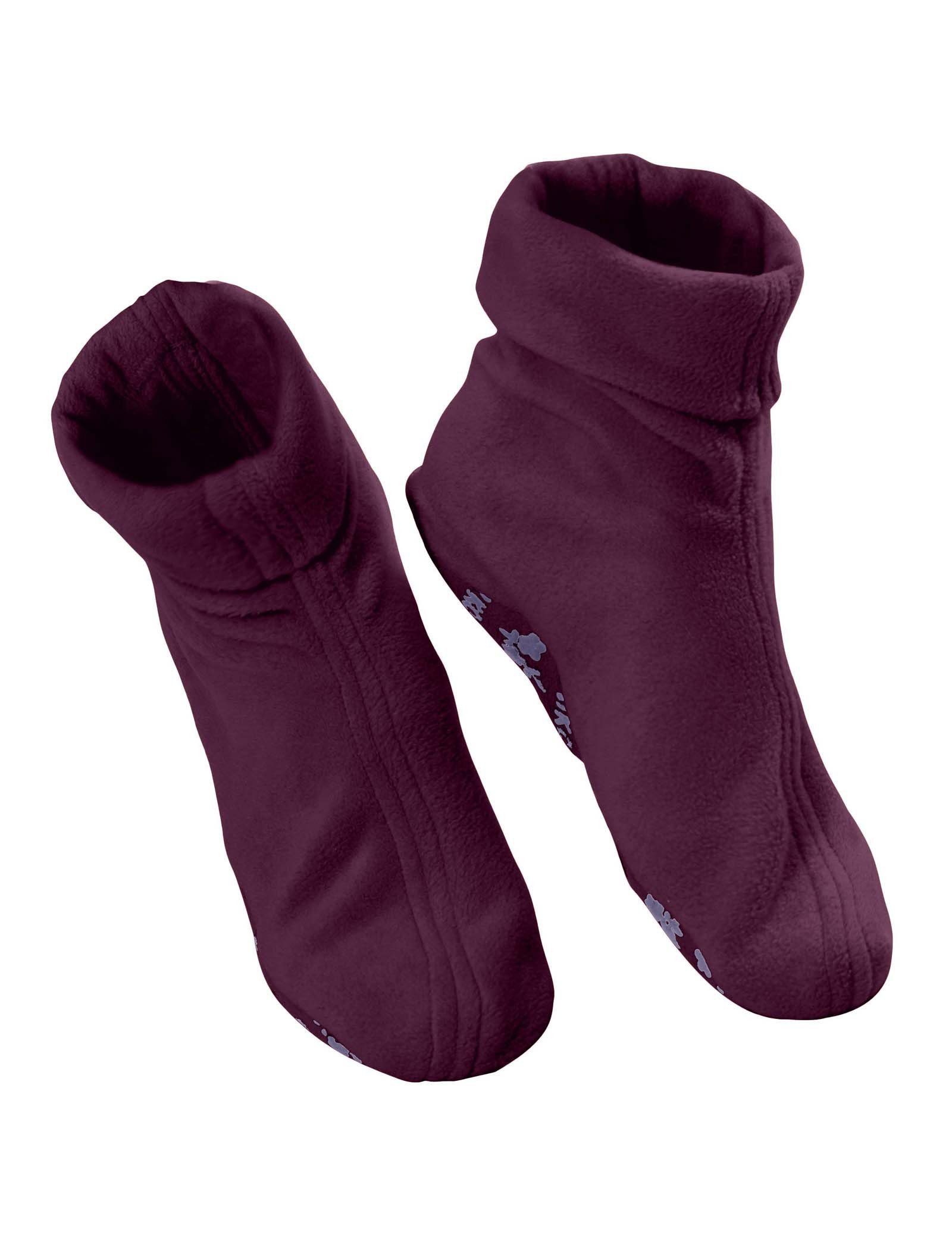 RAIKOU Damen Herren Hausschuh Kuschelsocke Шлепанцы wintersocke Hausstiefel Pantoffel (1 Paar) mit ABS Rutschfester Sohle