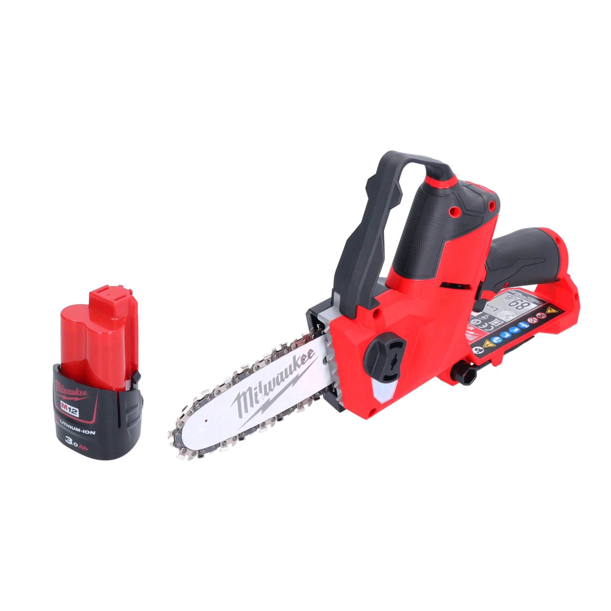 Milwaukee Benzin-Kettensäge M12 FHS-301 12 V 15 cm Brushless + 1x Akku 3,0 Ah - ohne Ladegerät