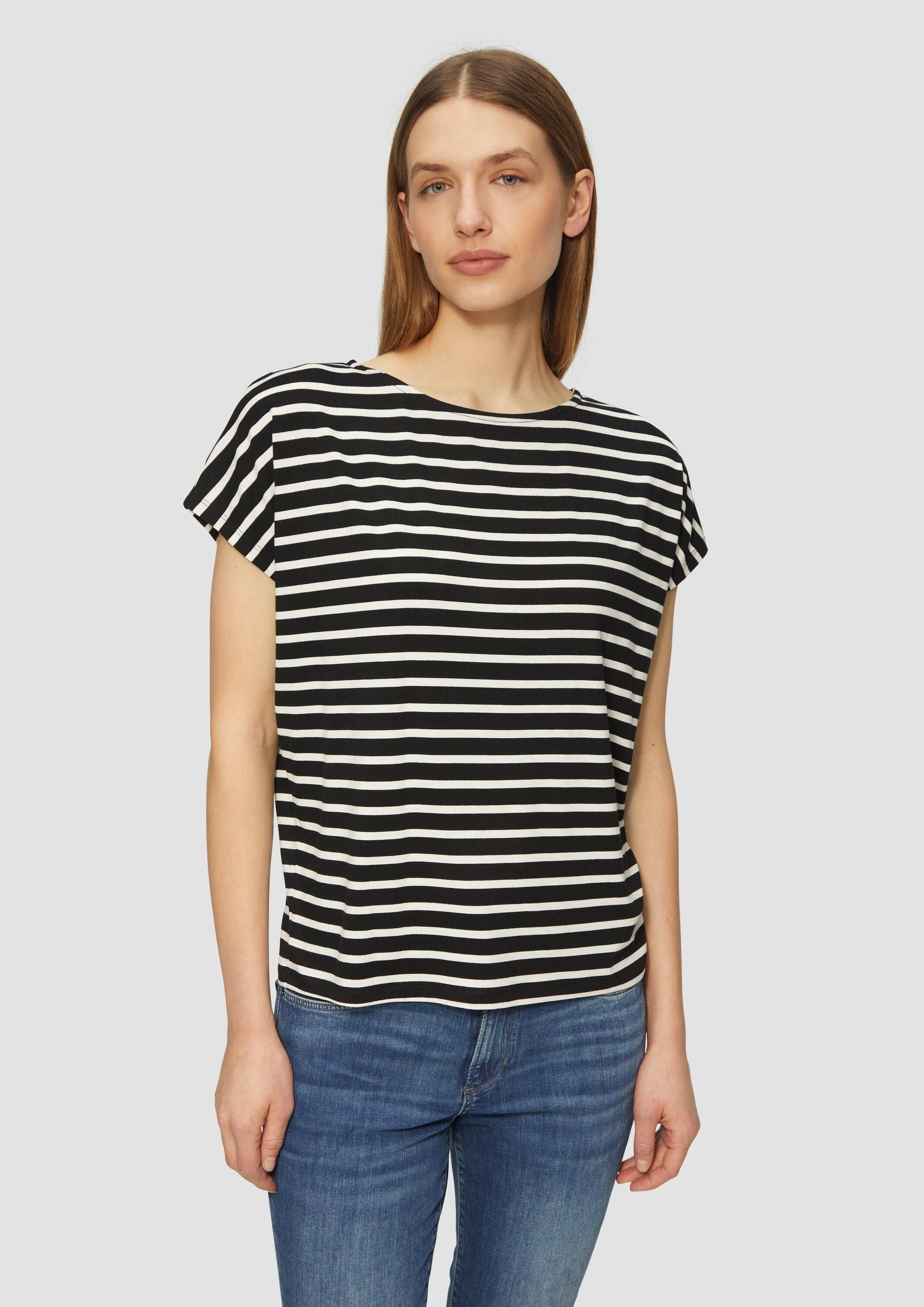 s.Oliver Kurzarmshirt T-Shirt T-Shirt aus Viskosestretch im Relaxed Fit günstig online kaufen