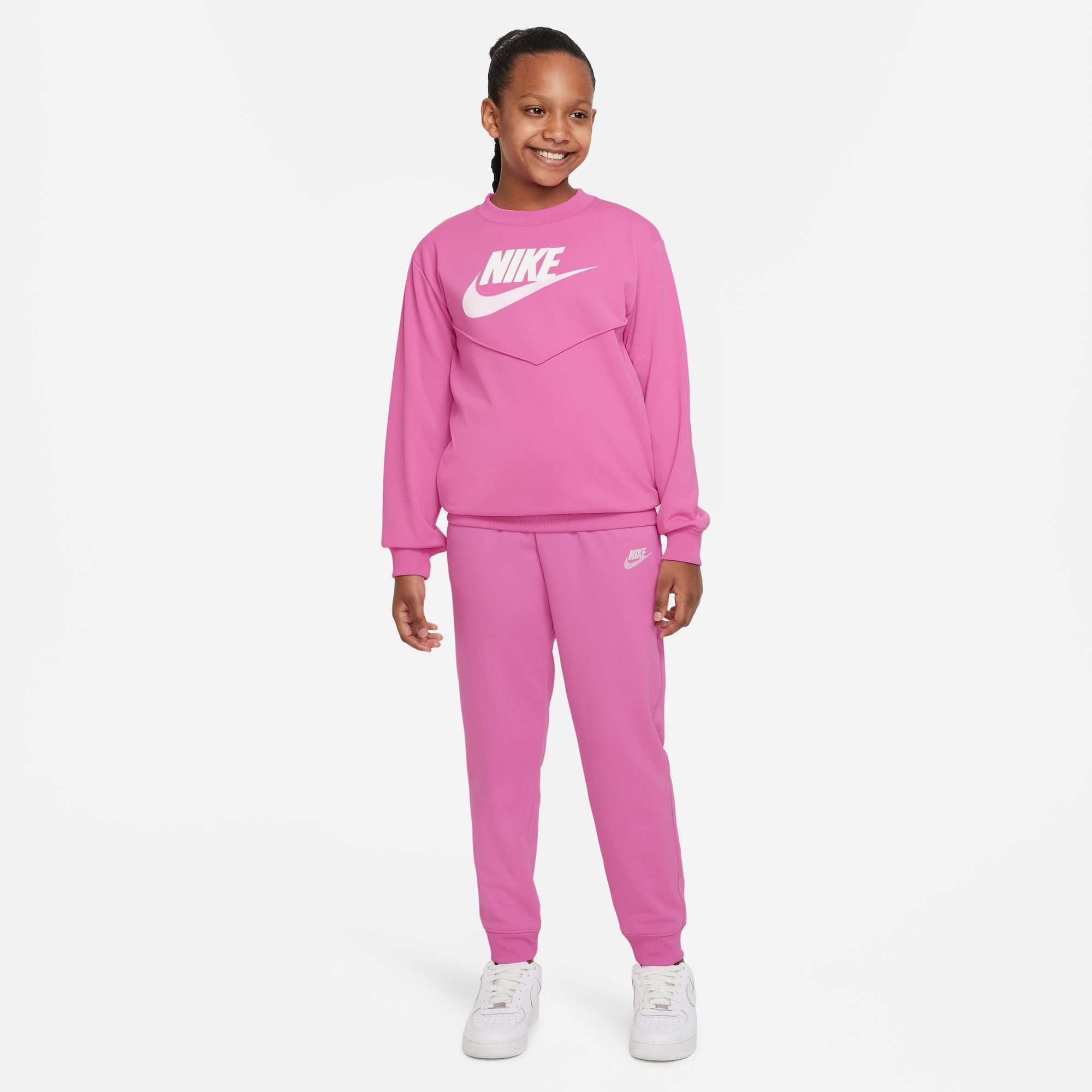 Nike Sportswear BIG PINK/WHITE/WHITE KIDS' PLAYFUL Trainingsanzug TRACKSUIT