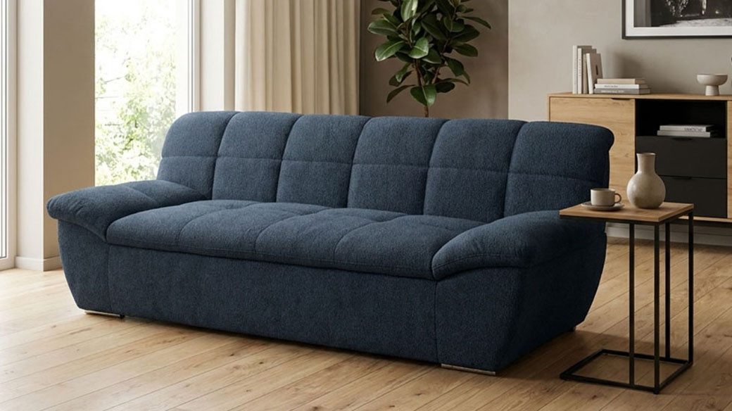 OTTO home 2-Sitzer Salltum 211 cm breit, formschön, komfortabel, mit Ziernähen in Rücken und im Sitz, pflegeleichter Bezug