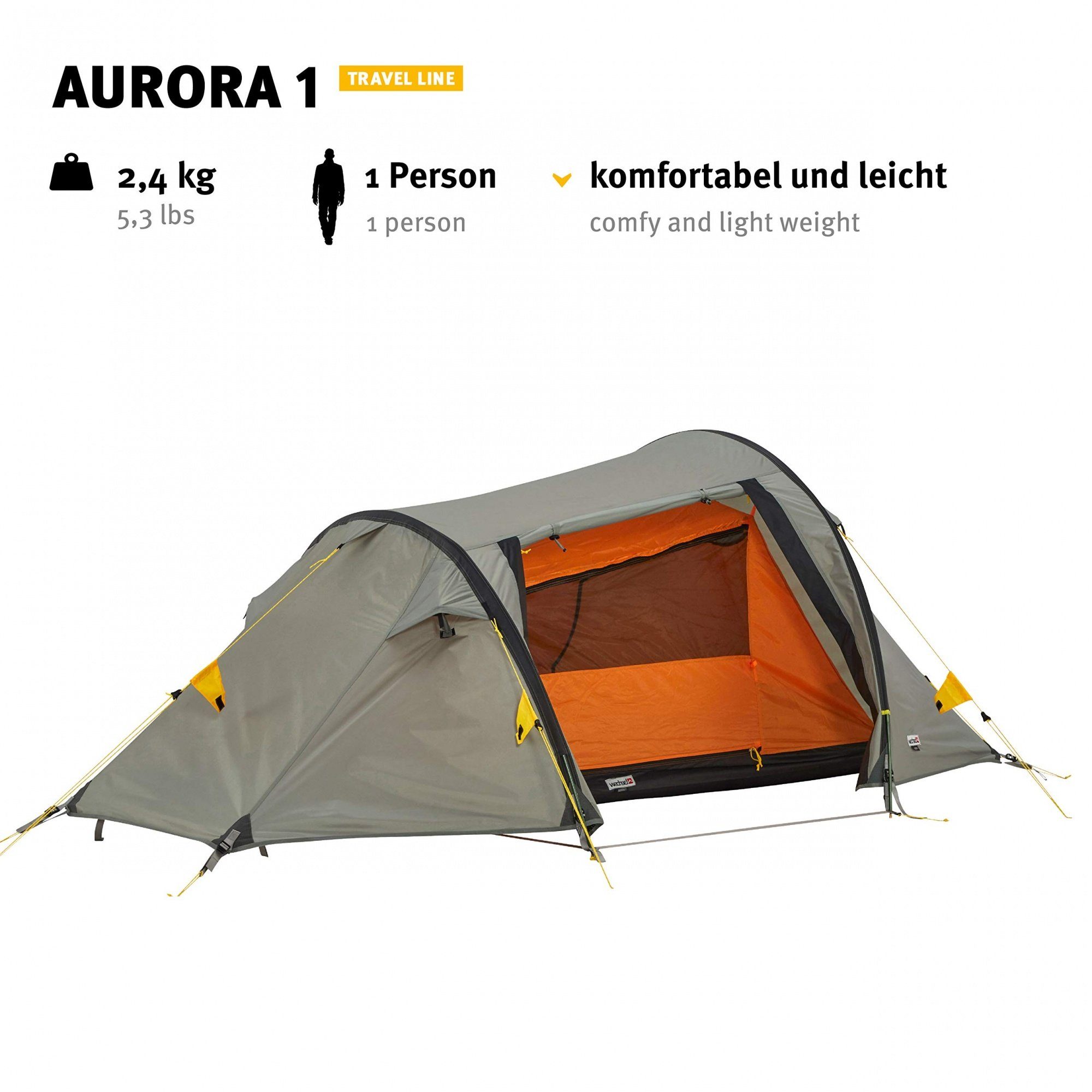 Wechsel Tents Line Aurora 1 Travel Tunnelzelt 1 Tunnelzelt 1-Personen-Zelt, Personen: - 