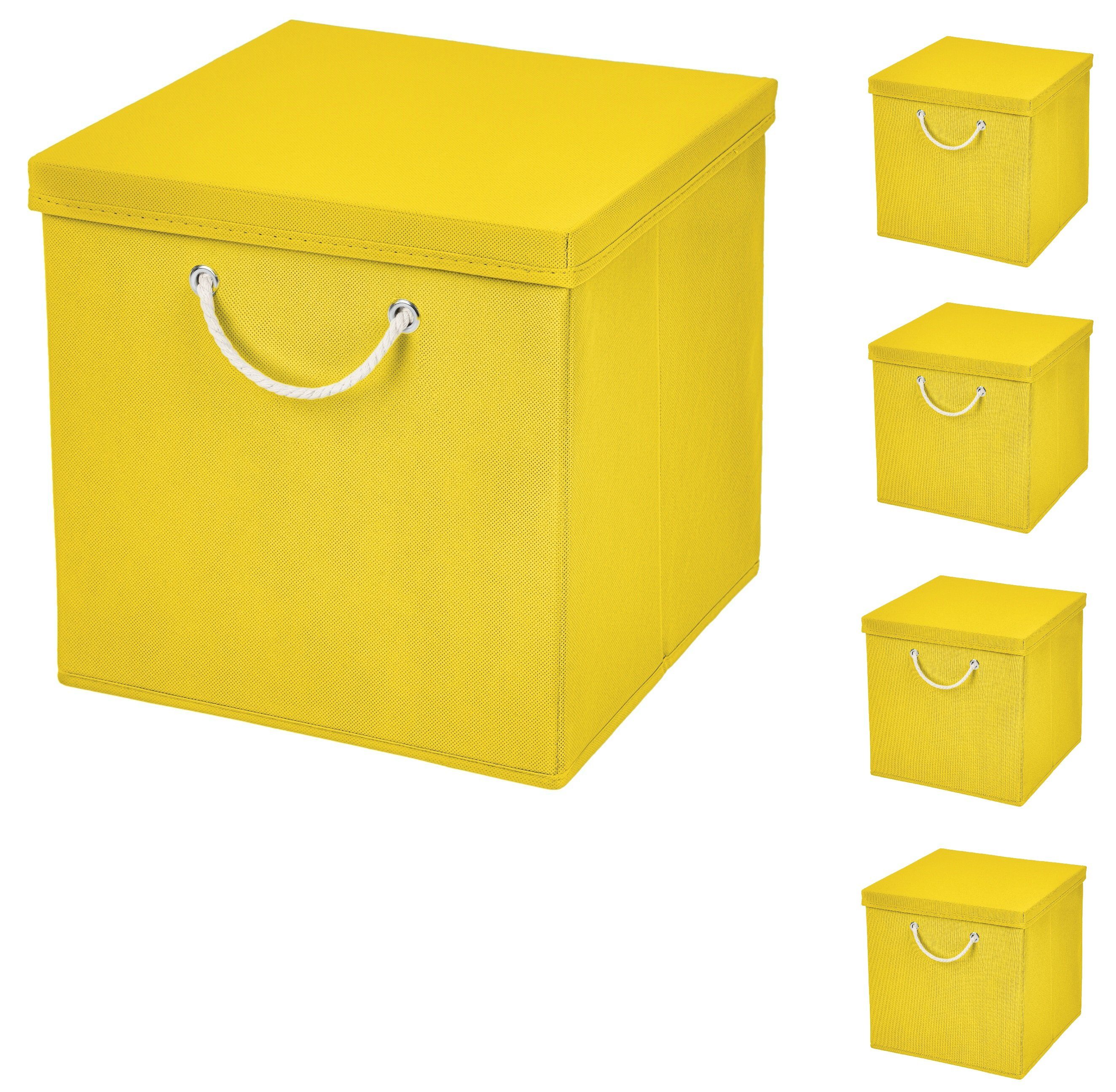 StickandShine Faltbox 5 Stück 30x30 cm perfekt für KALLAX – 19 trendige Farben zur Auswahl