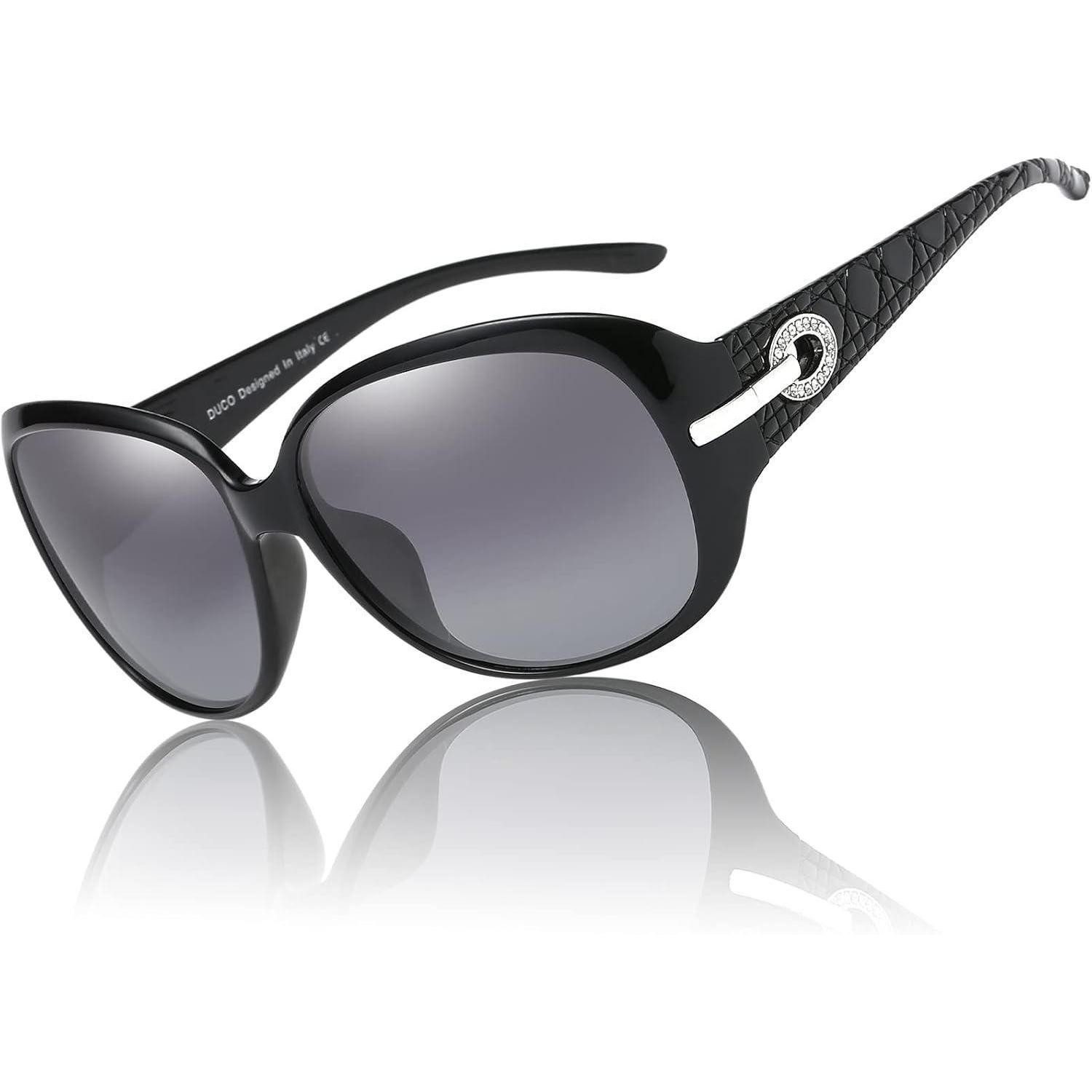 LuxusKollektion Retrosonnenbrille Sonnenbrille Damen Vintage UV400 Rahmen 6214 Schwarz