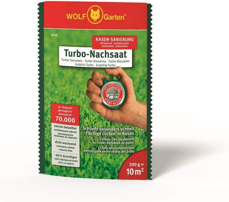 Gartendünger WOLF Garten Turbo-Nachsaat, LR 10, 10 m² 3826010