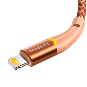 mcdodo Mcdodo Magnificence Blitz Kabel mit LED Ladekabel 2A Nylon für iPhone USB-Kabel, Lightning, (120 cm)