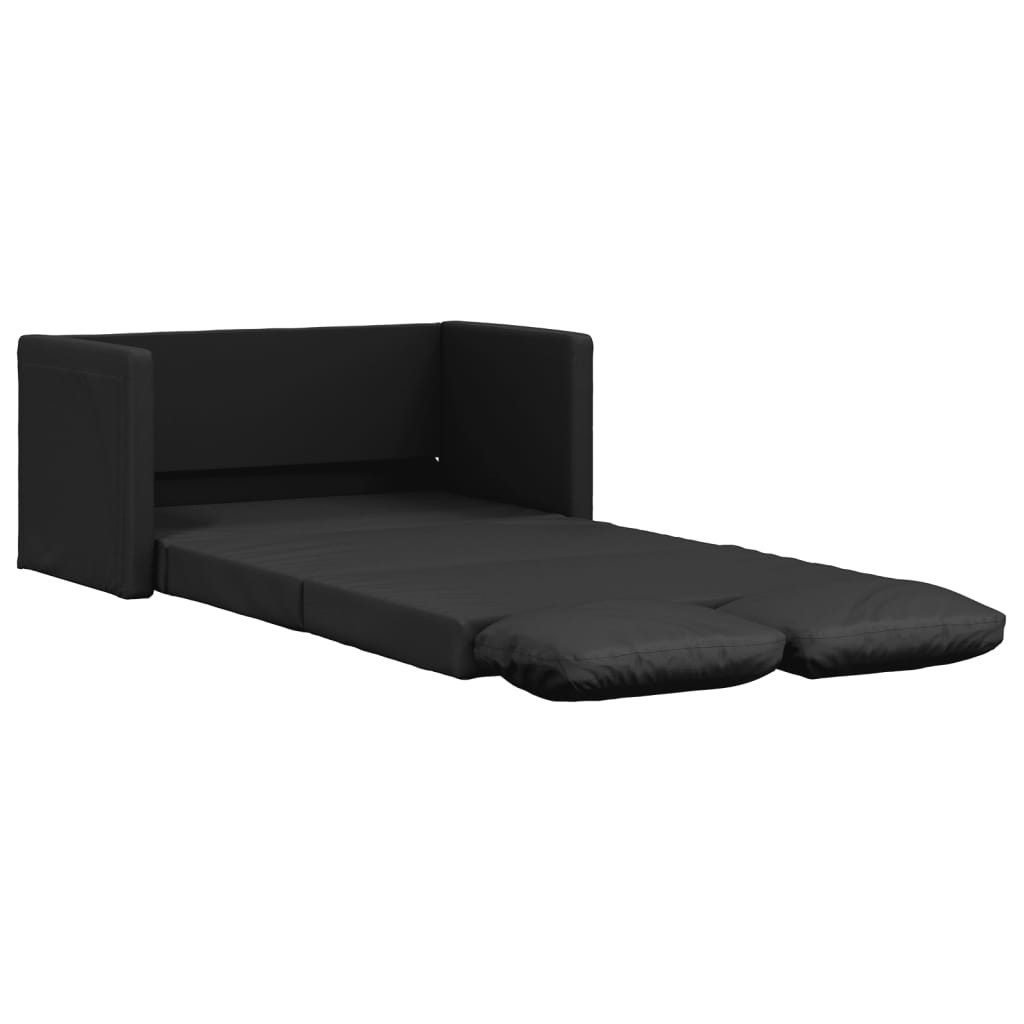 vidaXL Sofa Bodensofa mit Schlaffunktion Schwarz günstig online kaufen
