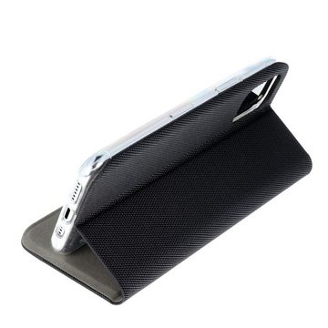 König Design Handyhülle Apple iPhone 13, Apple iPhone 13 Tasche Handy Hülle Schutz-Cover Flip-Case mit Kartenfach Schwarz