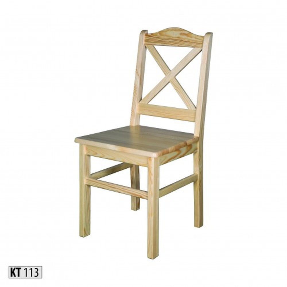 JVmoebel Holzstuhl Vollholz Esszimmerstuhl im Landhausstil mit ergonomischem Sitzkomfort, Made in Europa