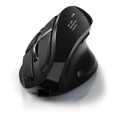 CSL ergonomische Maus (Bluetooth, Funk, kabellos, optische Vertikal Maus - Wireless Vertikalmaus - 2,4 Ghz)